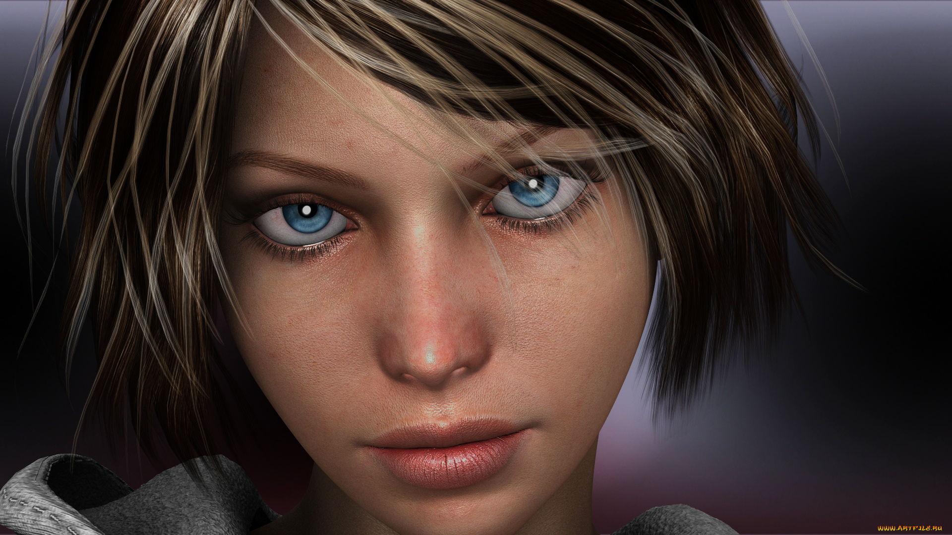 3д, графика, портрет, , portraits, фон, взгляд, девушка