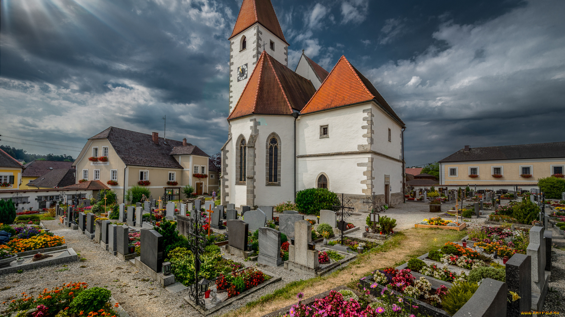 church, of, lasberg, in, upper, austria, города, -, католические, соборы, , костелы, , аббатства, кладбище, церковь
