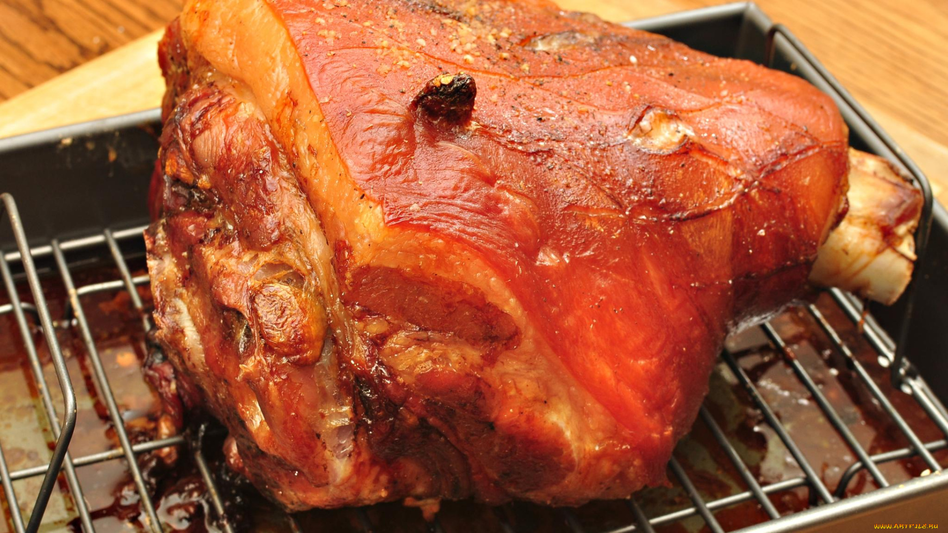 еда, мясные, блюда, рулька