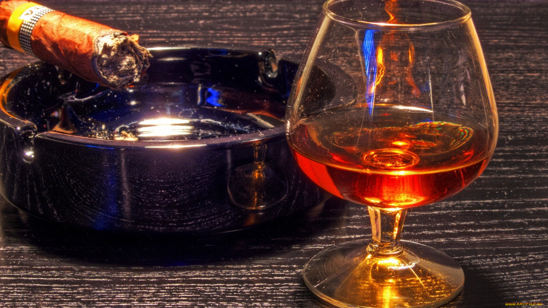 еда, напитки, коньяк, сигара