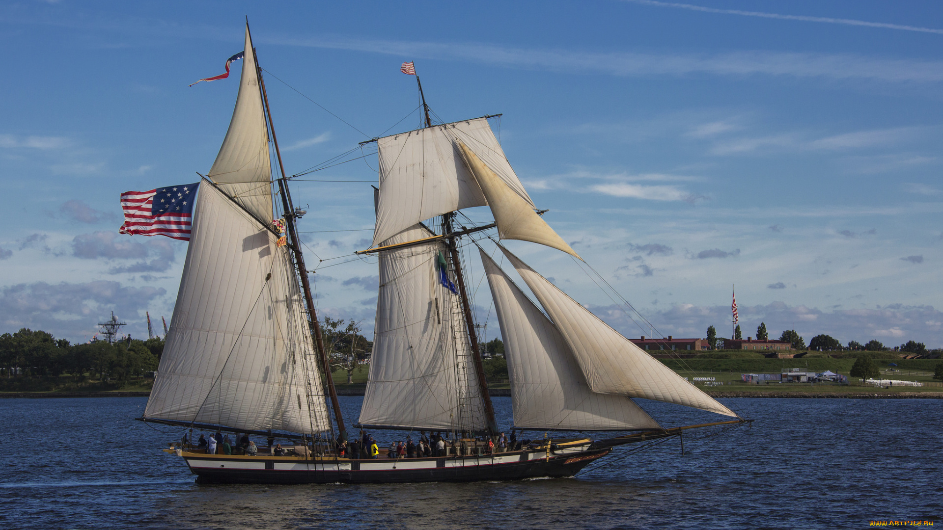 корабли, парусники, мачты, паруса