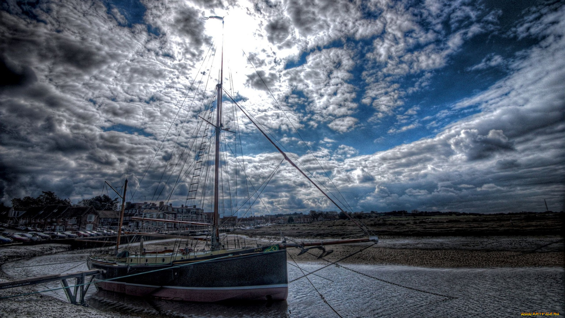 корабли, Яхты, корабль, море, небо, облака