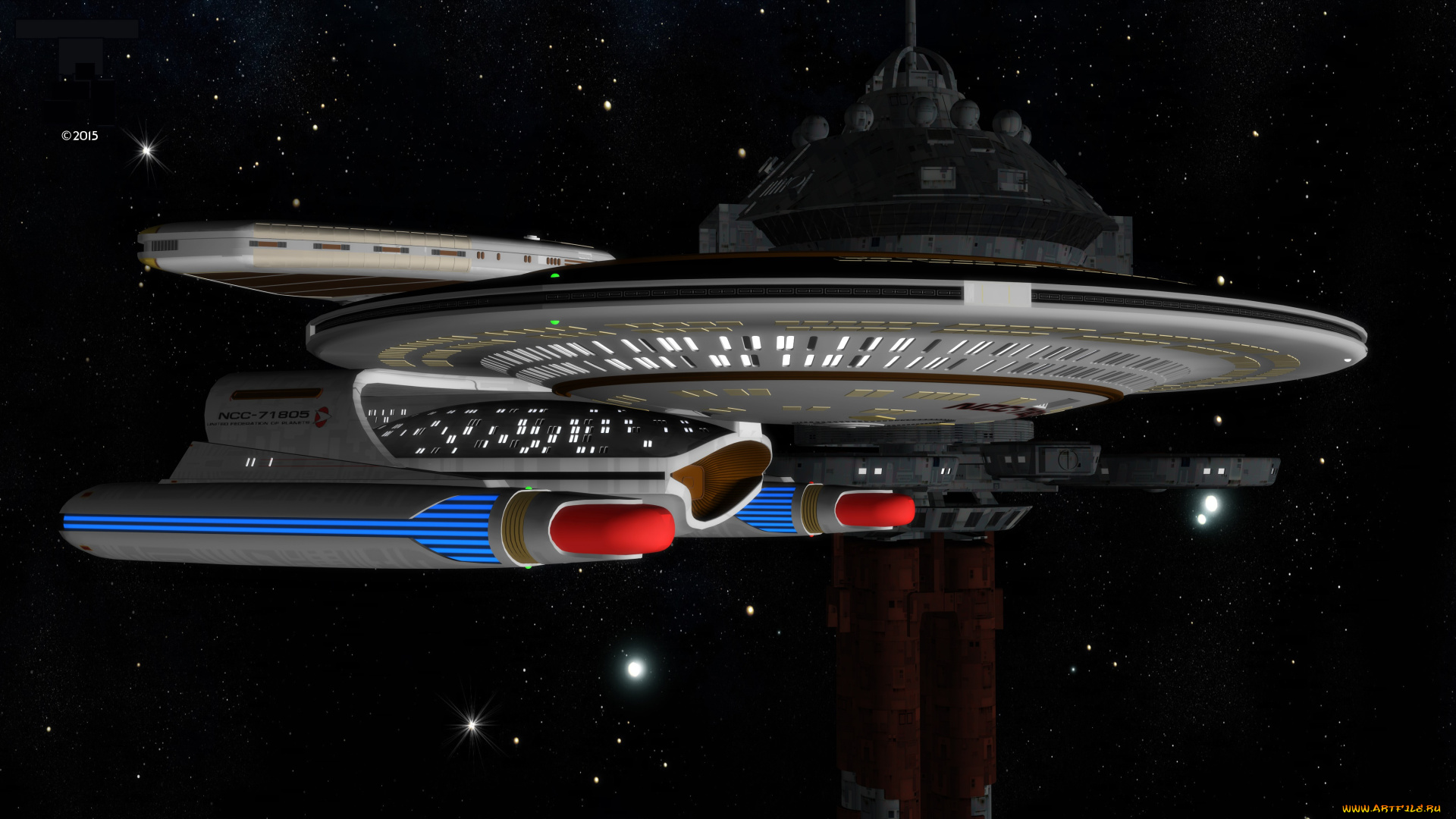 космос, арт, вселенная, полет, космический, корабль