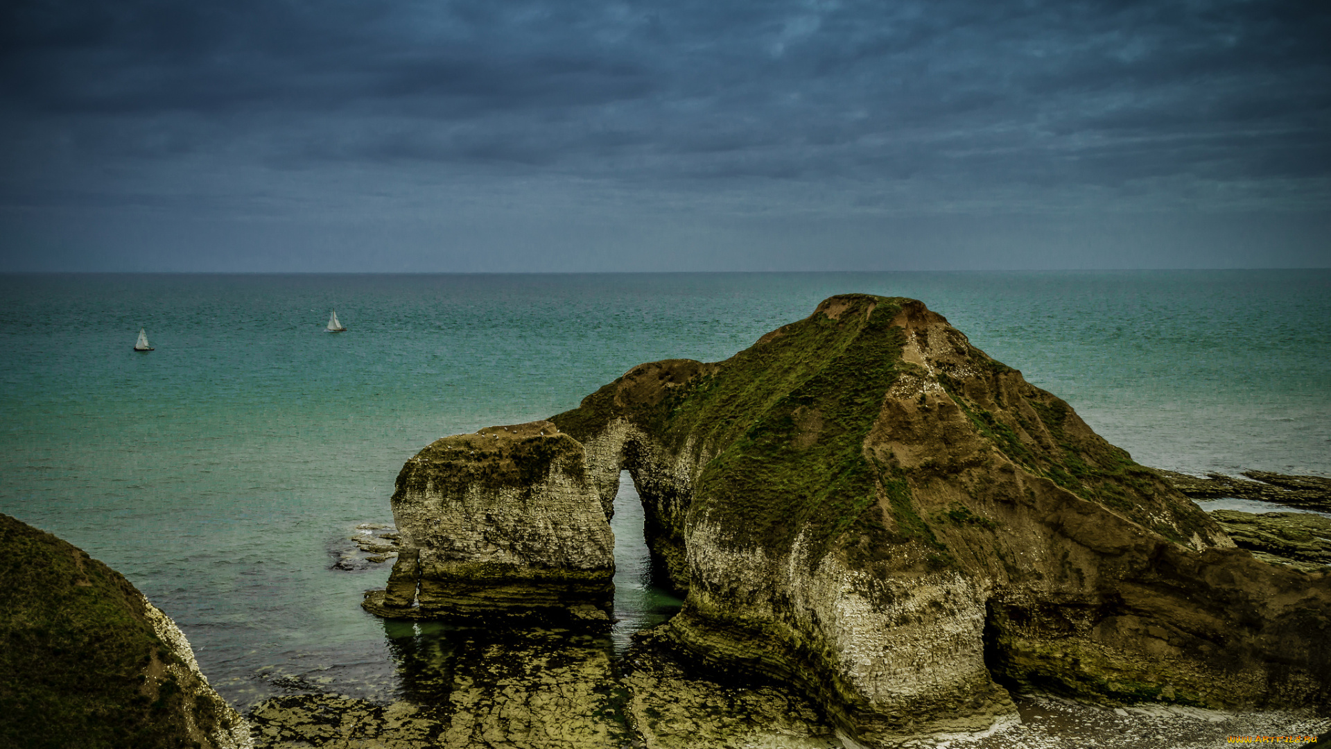 природа, побережье, море, скалы