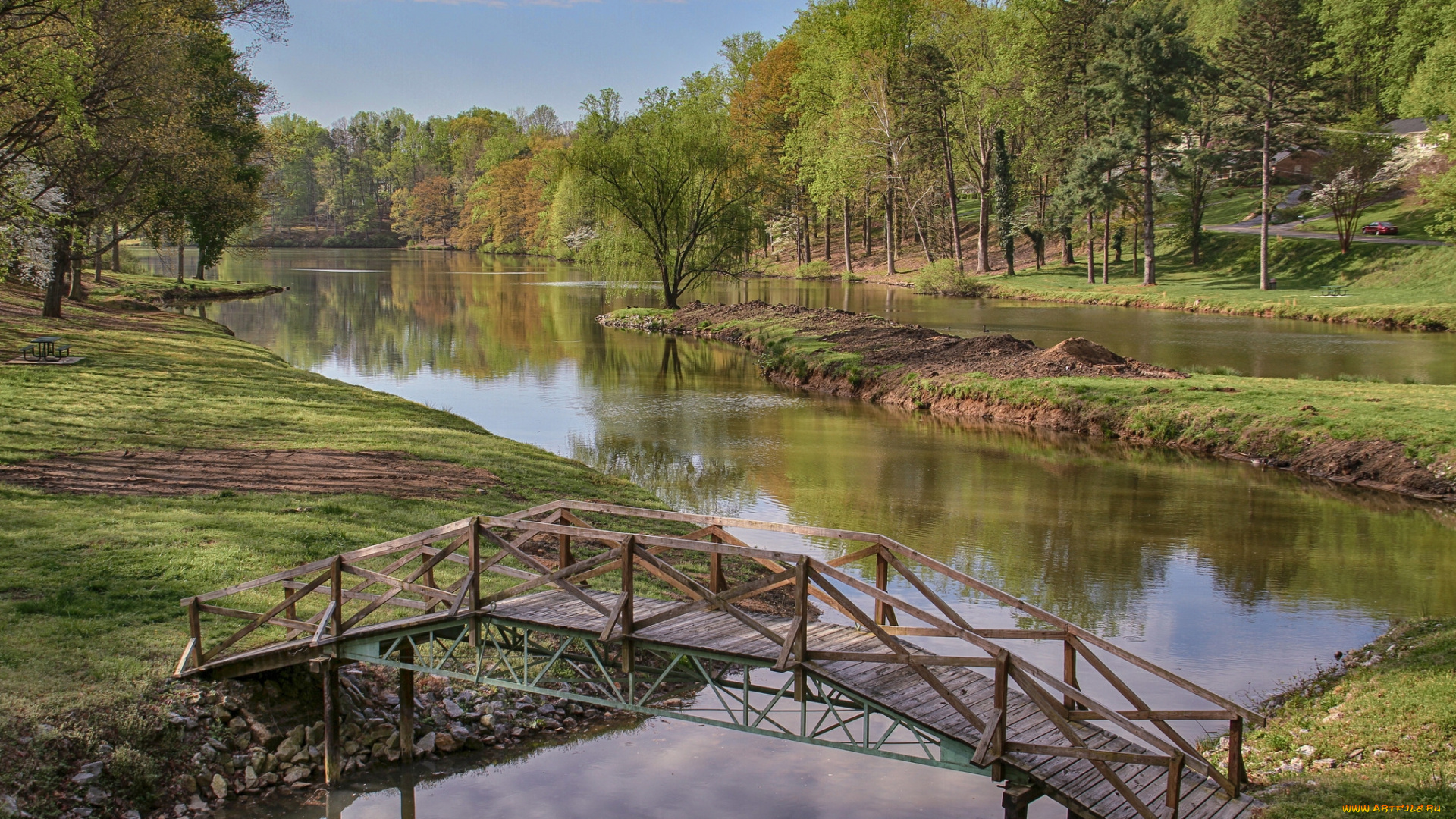 природа, реки, озера, река, лес