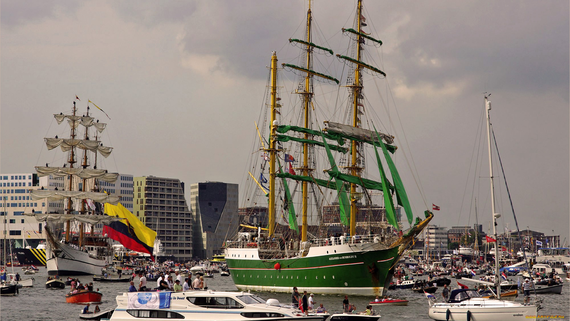 sail, amsterdam, 2015, корабли, парусники, регата