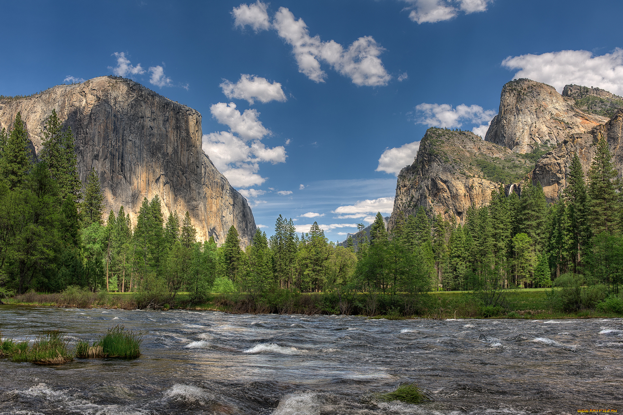 природа, реки, озера, горы, река, лес