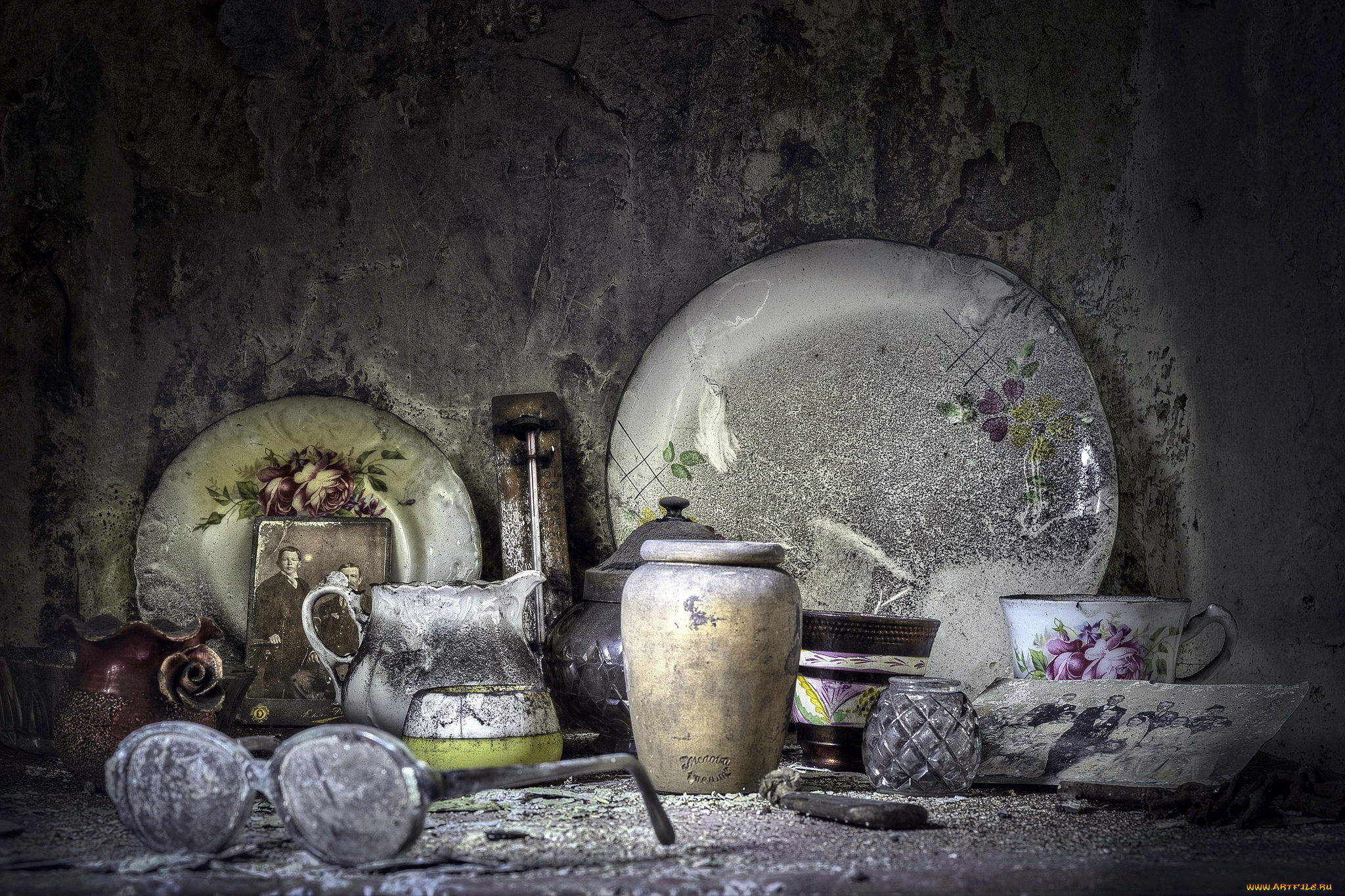 разное, ретро, , винтаж, посуда, фон, макро