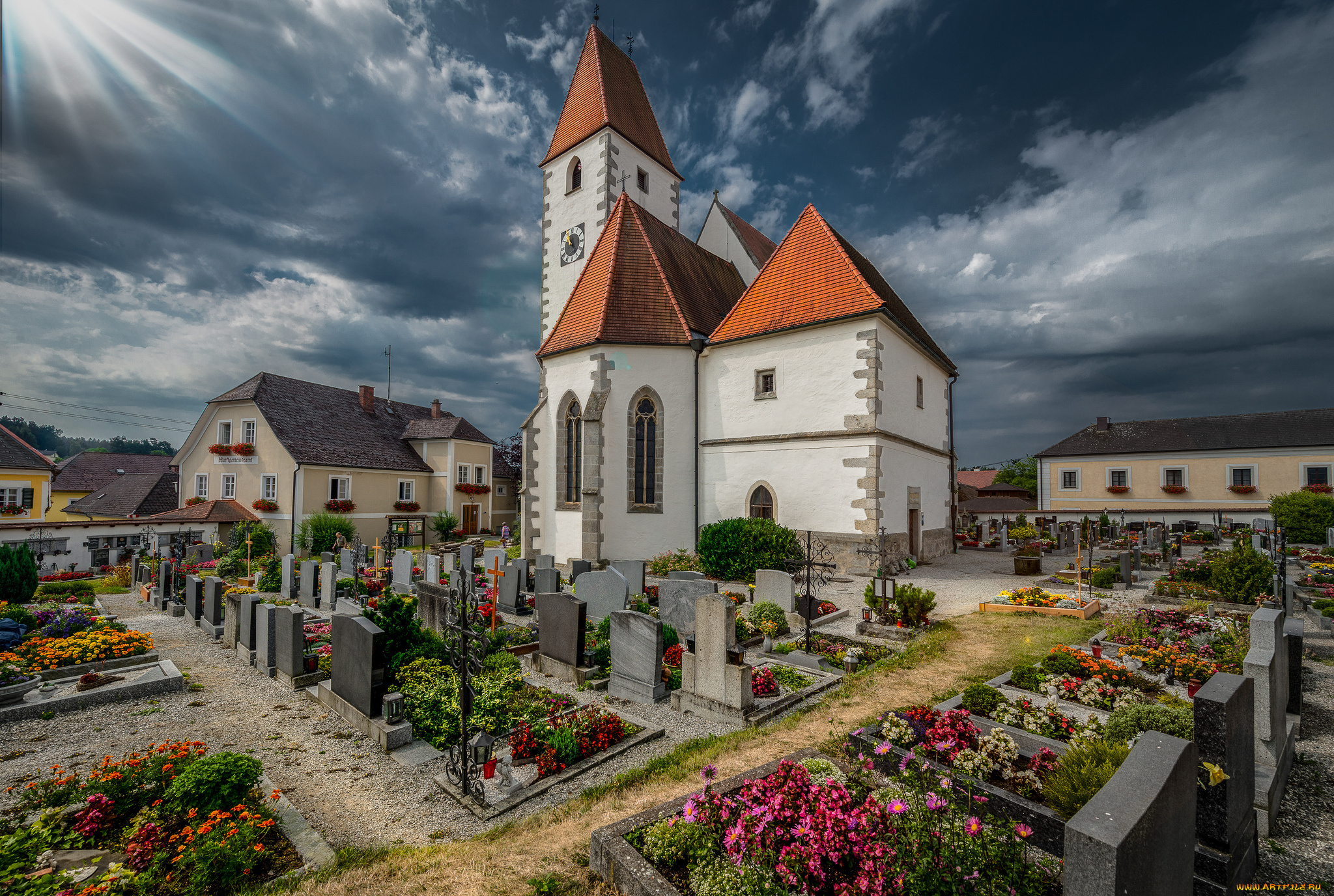 church, of, lasberg, in, upper, austria, города, -, католические, соборы, , костелы, , аббатства, кладбище, церковь