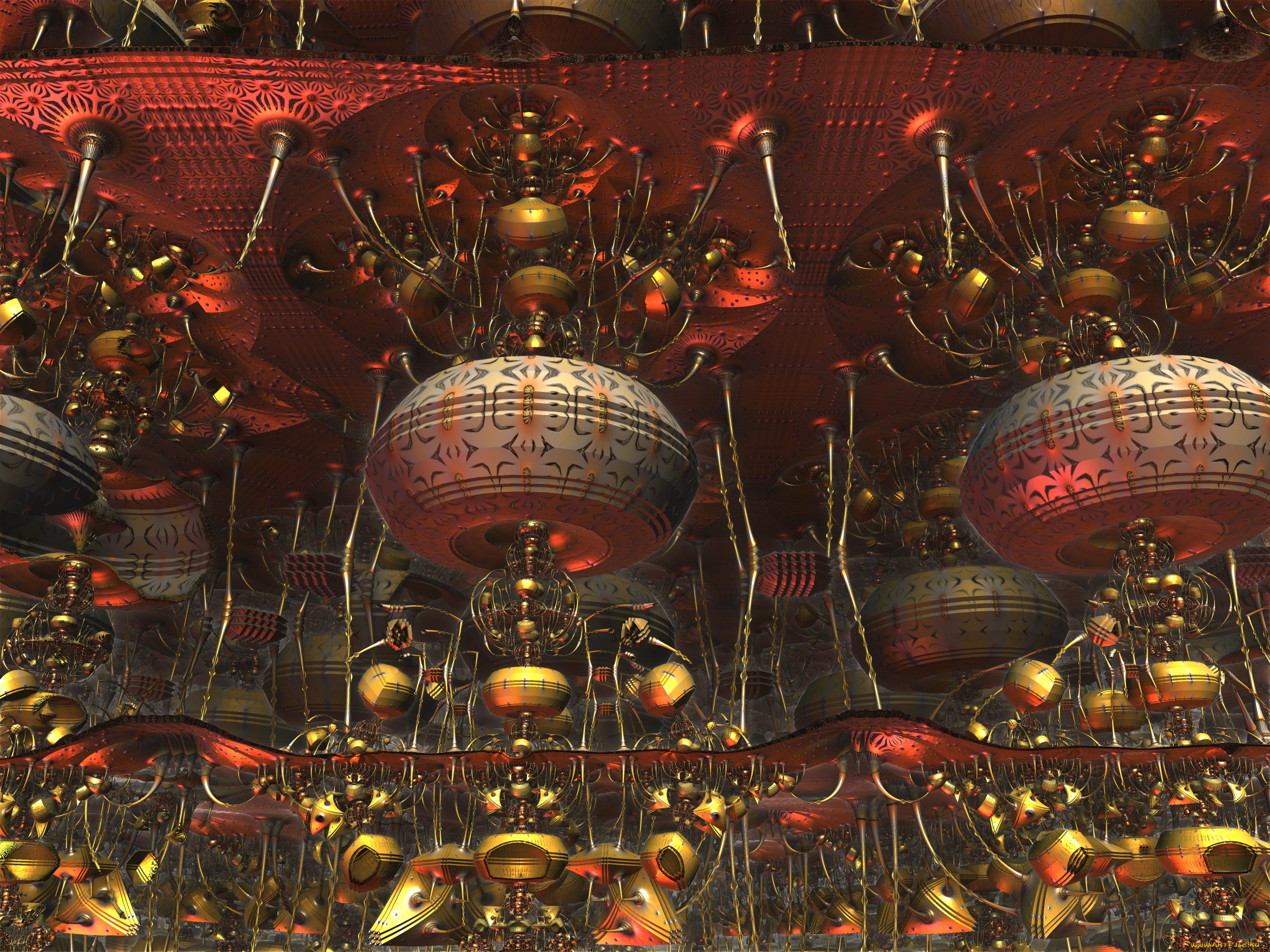 3д, графика, фракталы, , fractal, узор, цвета, фон