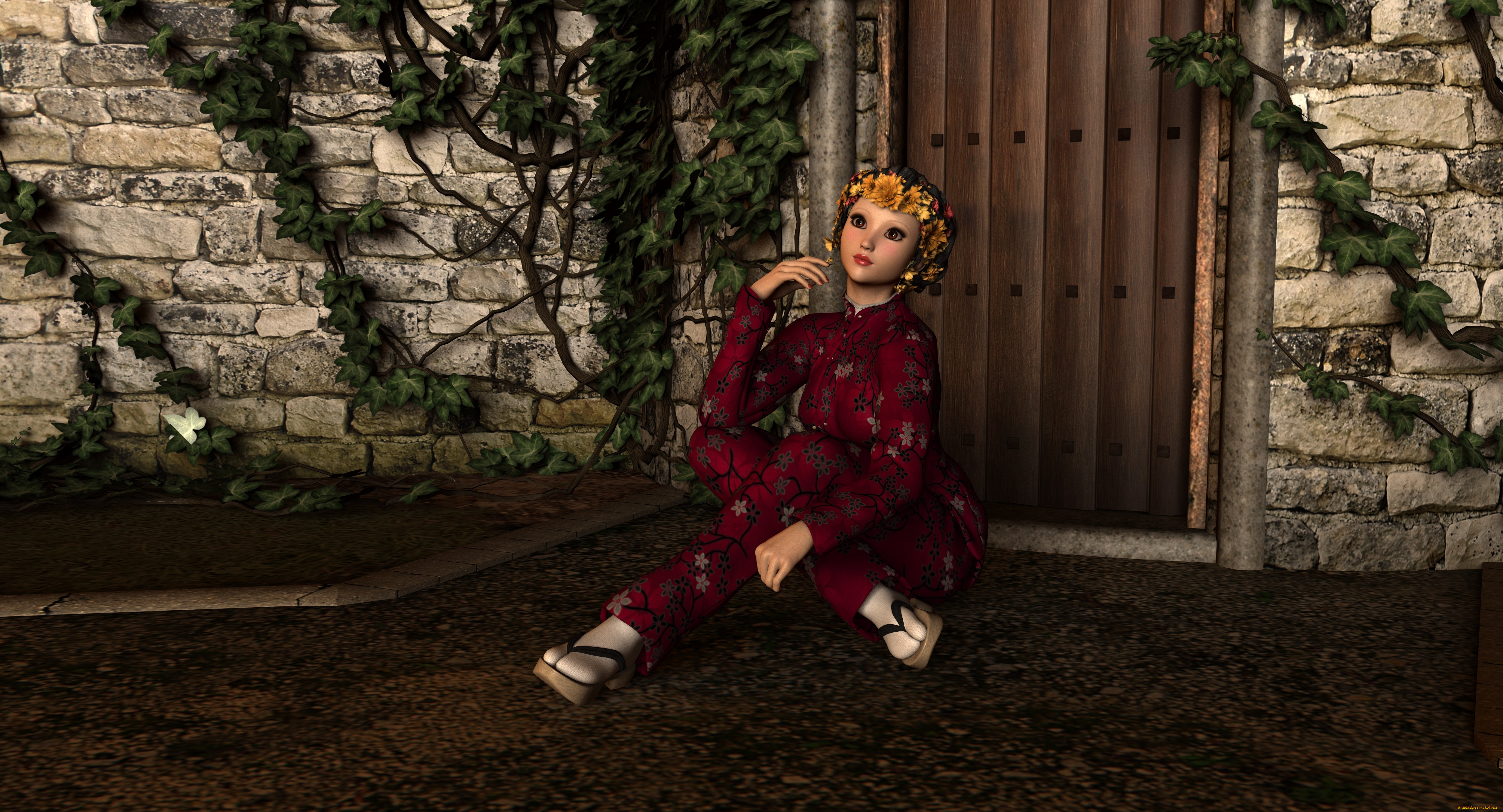 3д, графика, люди, , people, фон, взгляд, девушка