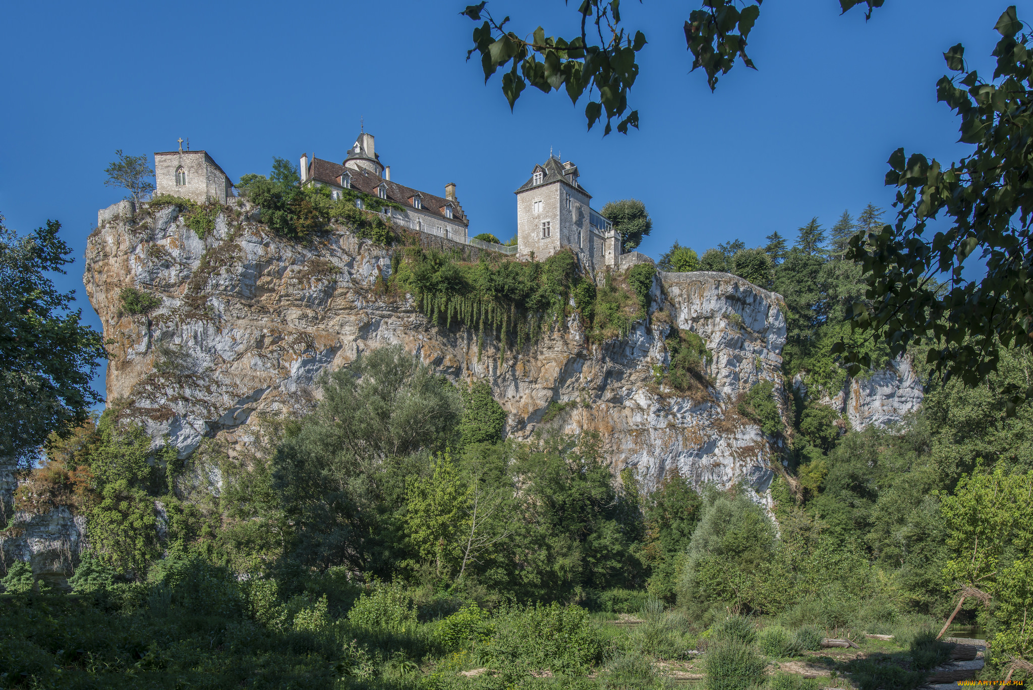 города, -, пейзажи, утес