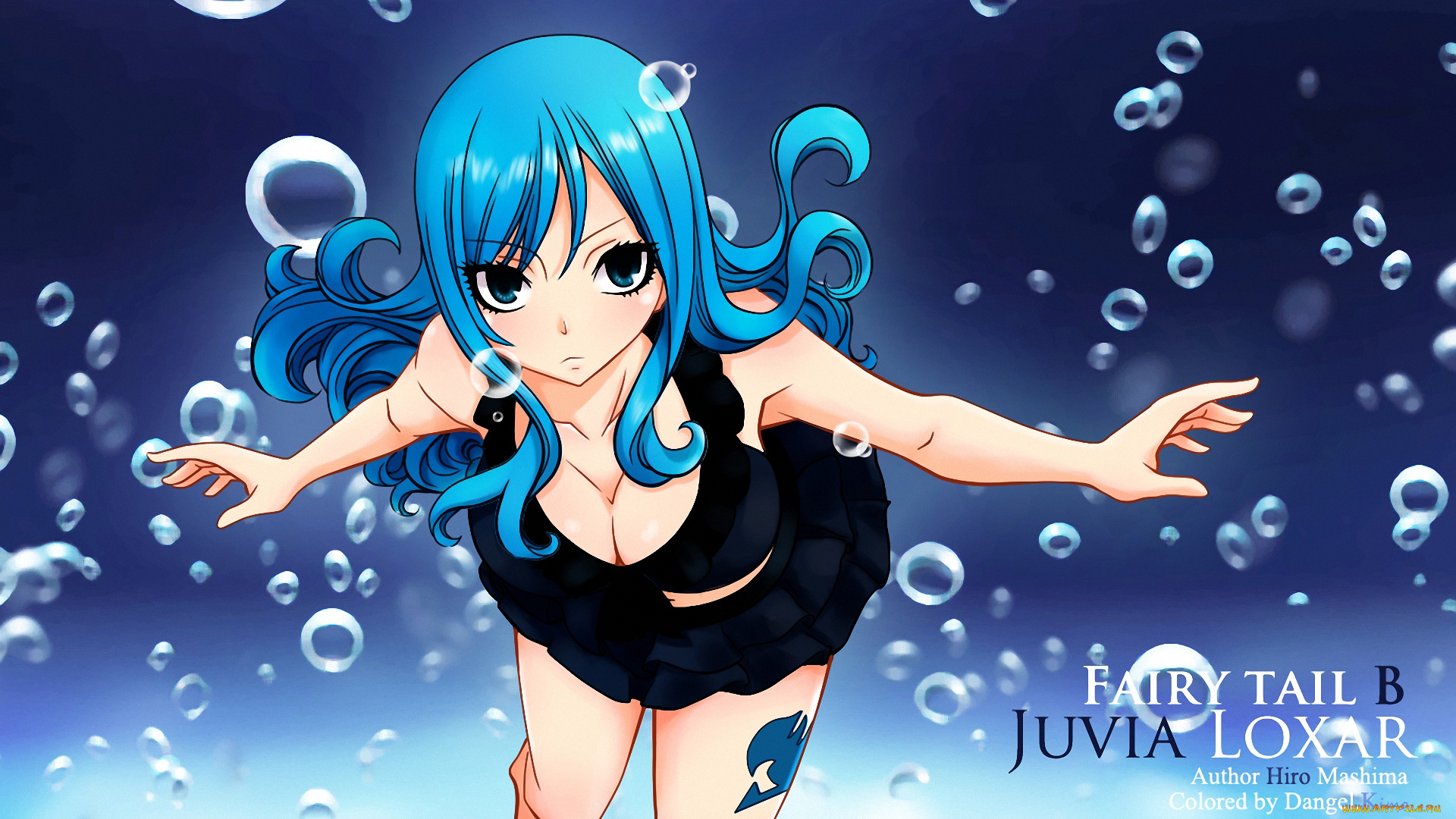 аниме, fairy, tail, чародей, девушка, вода, волшебник, маг, juvia, loxar