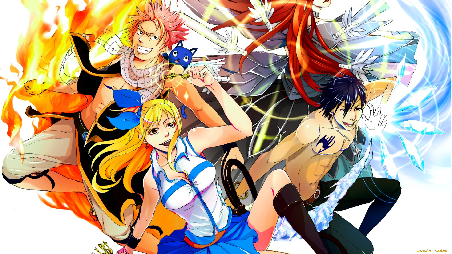 аниме, fairy, tail, хвост, феи