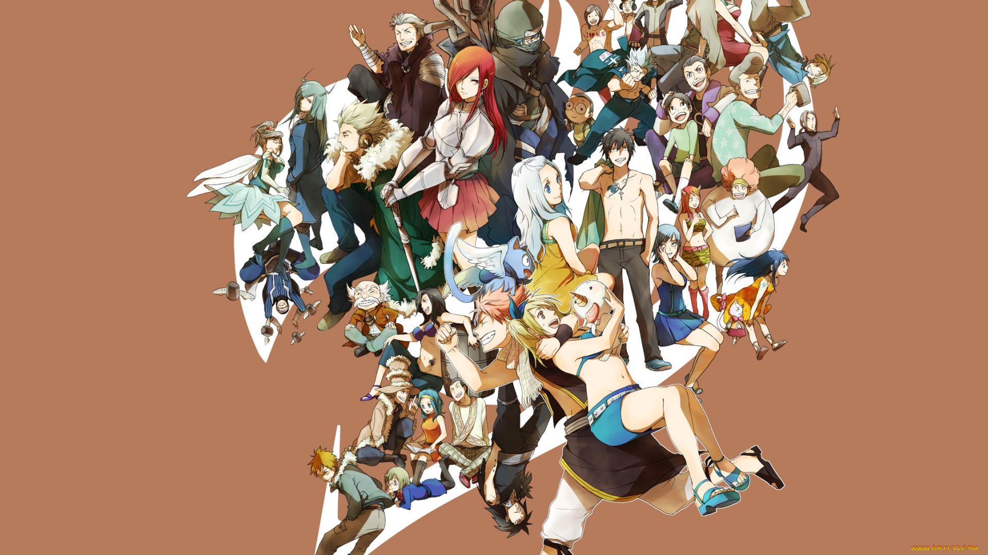 аниме, fairy, tail, хвост, феи