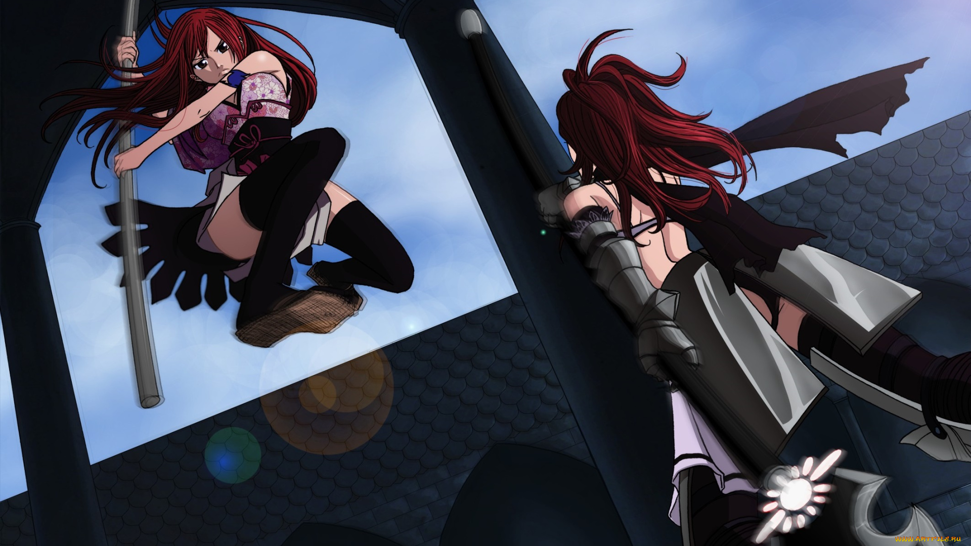 аниме, fairy, tail, хвост, феи