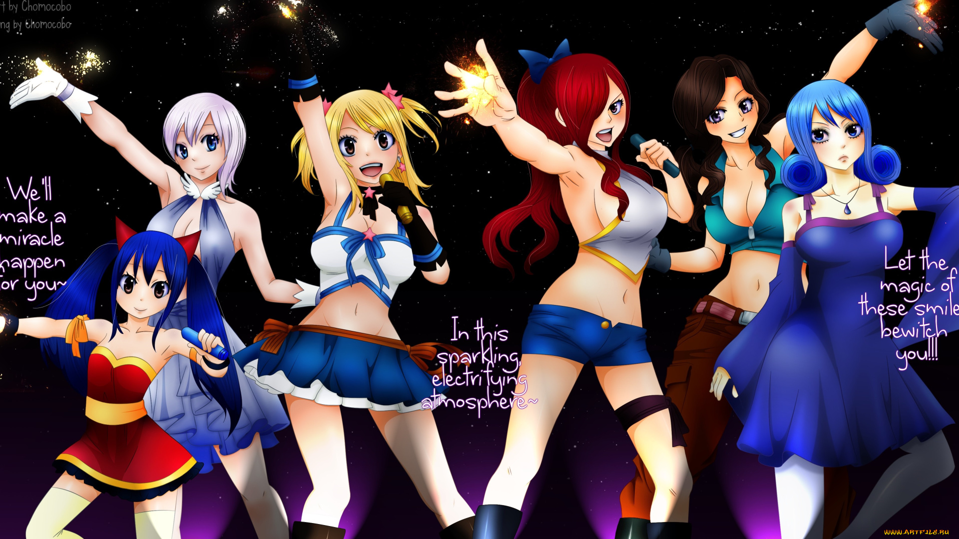 аниме, fairy, tail, хвост, феи