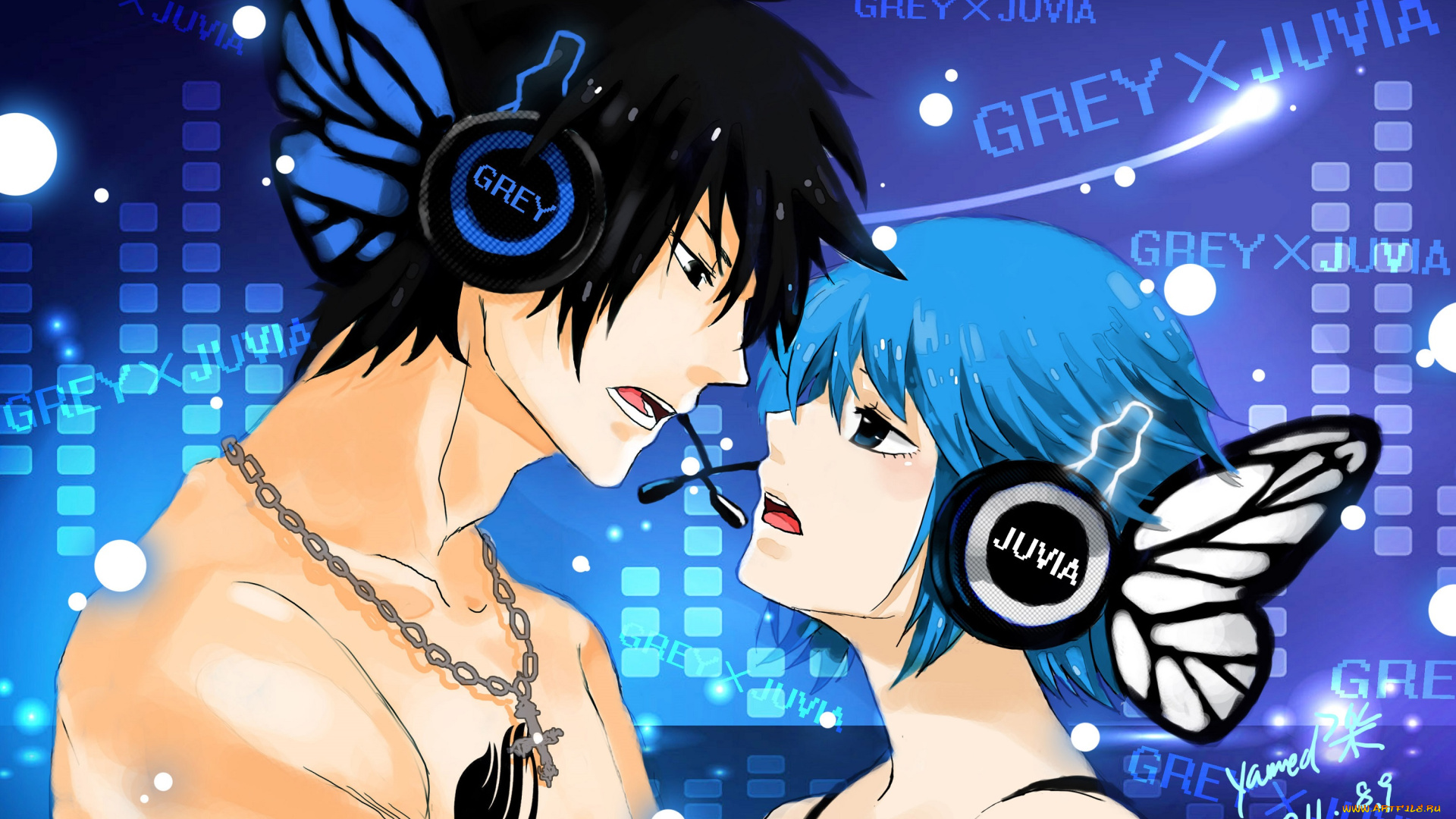 аниме, fairy, tail, пара