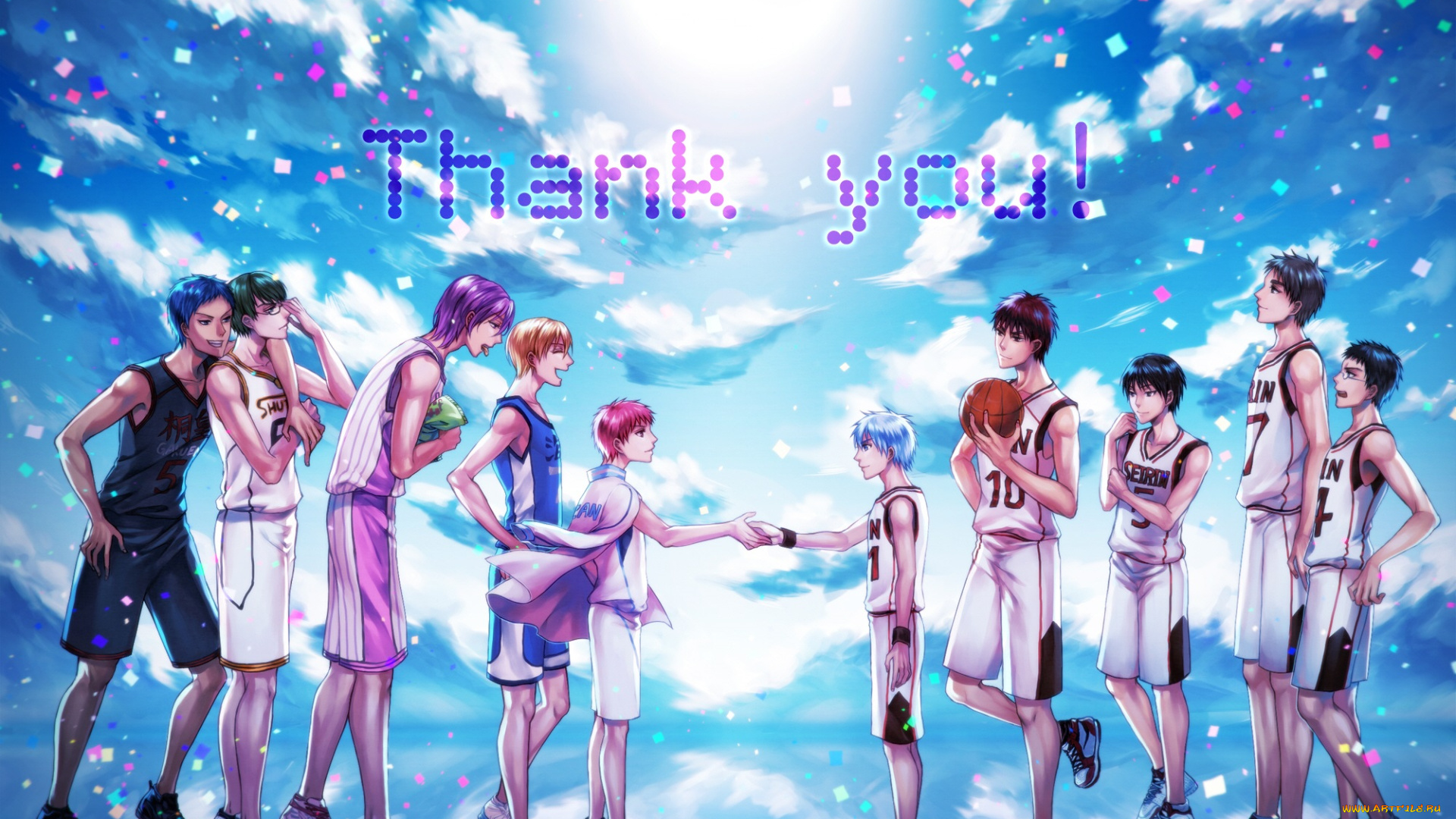 аниме, kuroko, no, baske, баскетбол