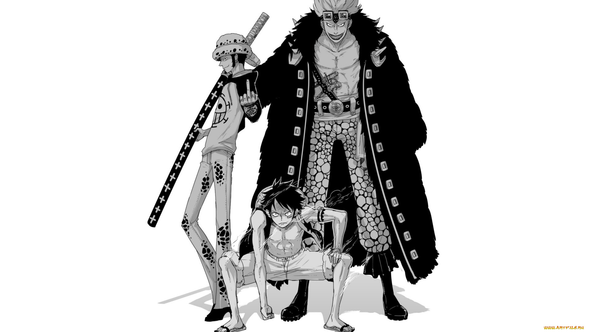 аниме, one, piece, парень