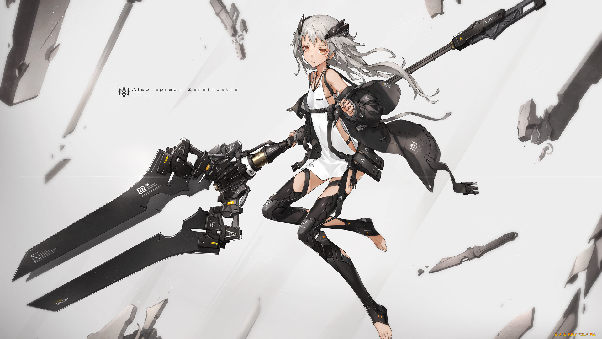 аниме, оружие, , техника, , технологии, девушка