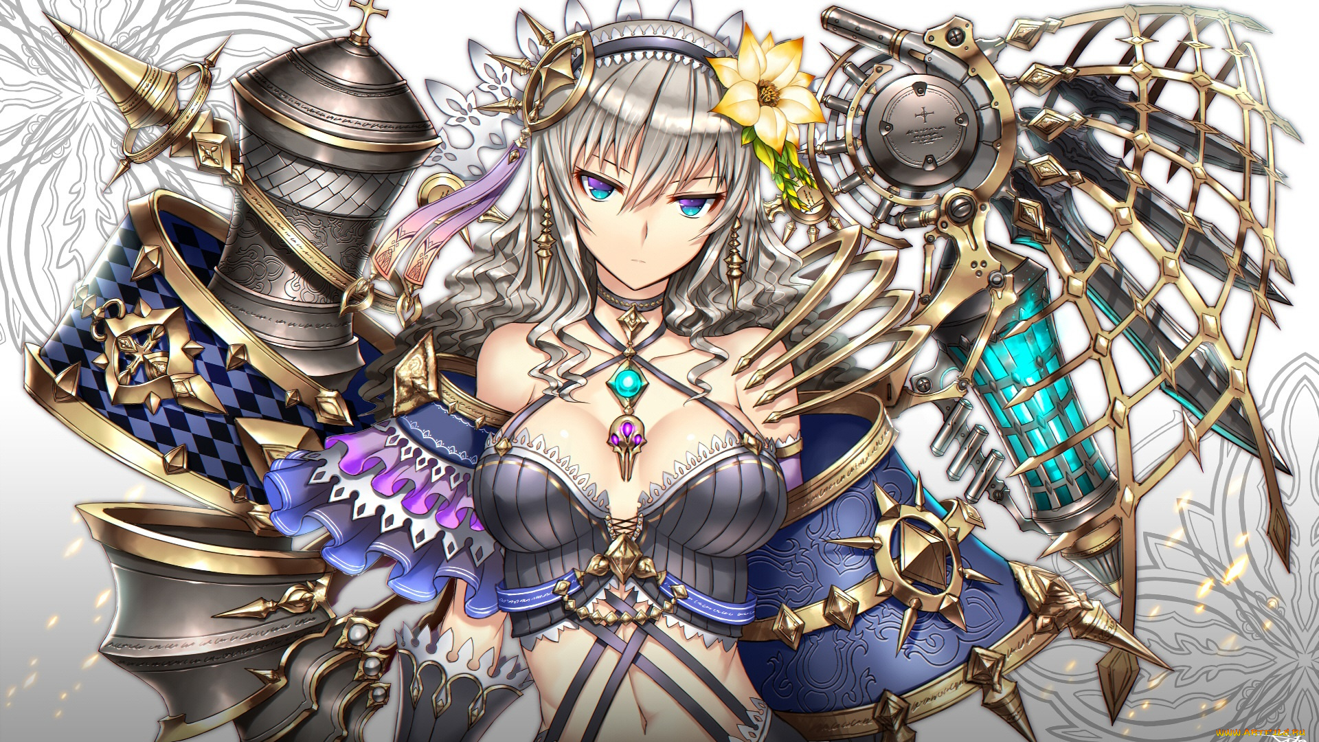 аниме, оружие, , техника, , технологии, девушка