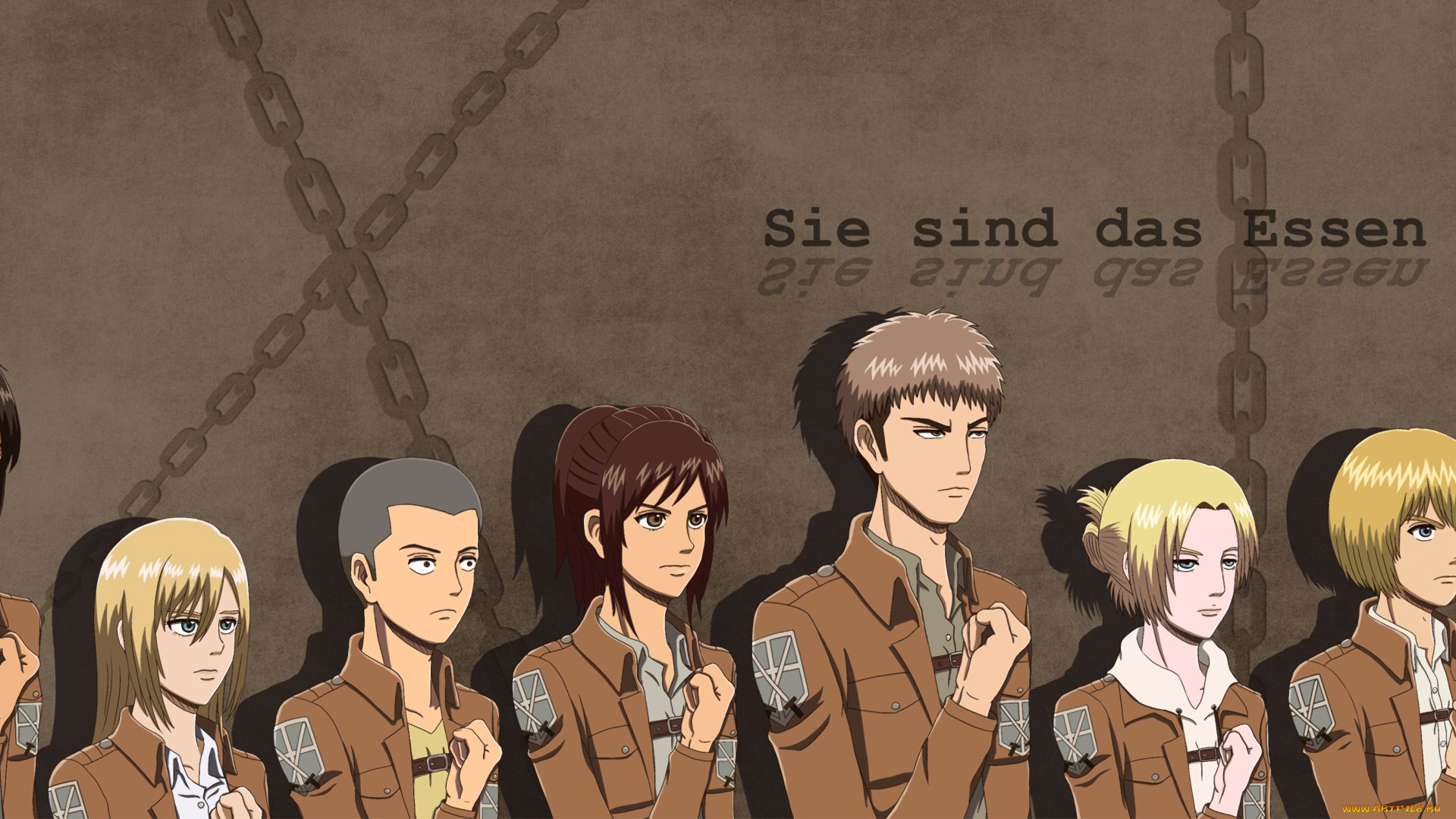 аниме, shingeki, no, kyojin, атака, титанов