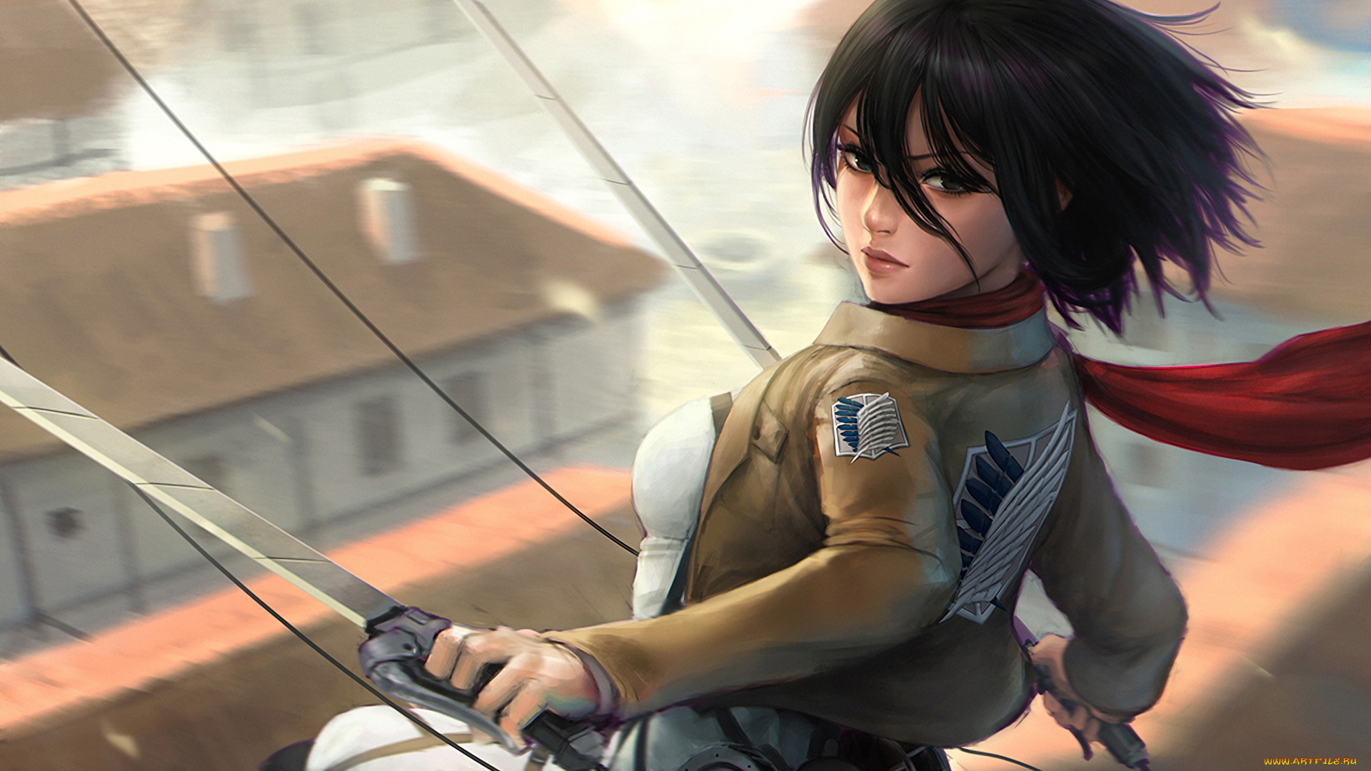 аниме, shingeki, no, kyojin, атака, титанов