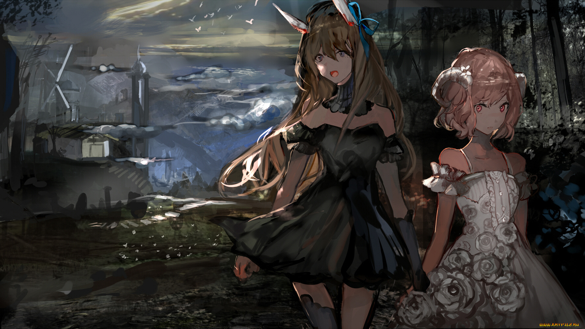 аниме, животные, , существа, девушки