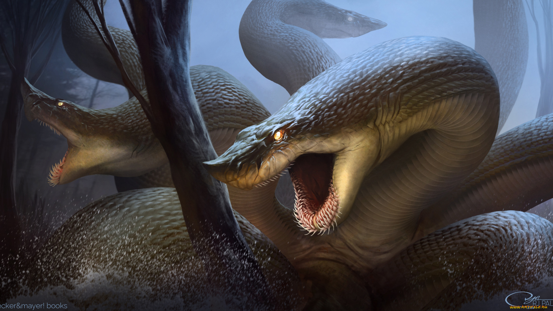 фэнтези, существа, фон, существо, взгляд