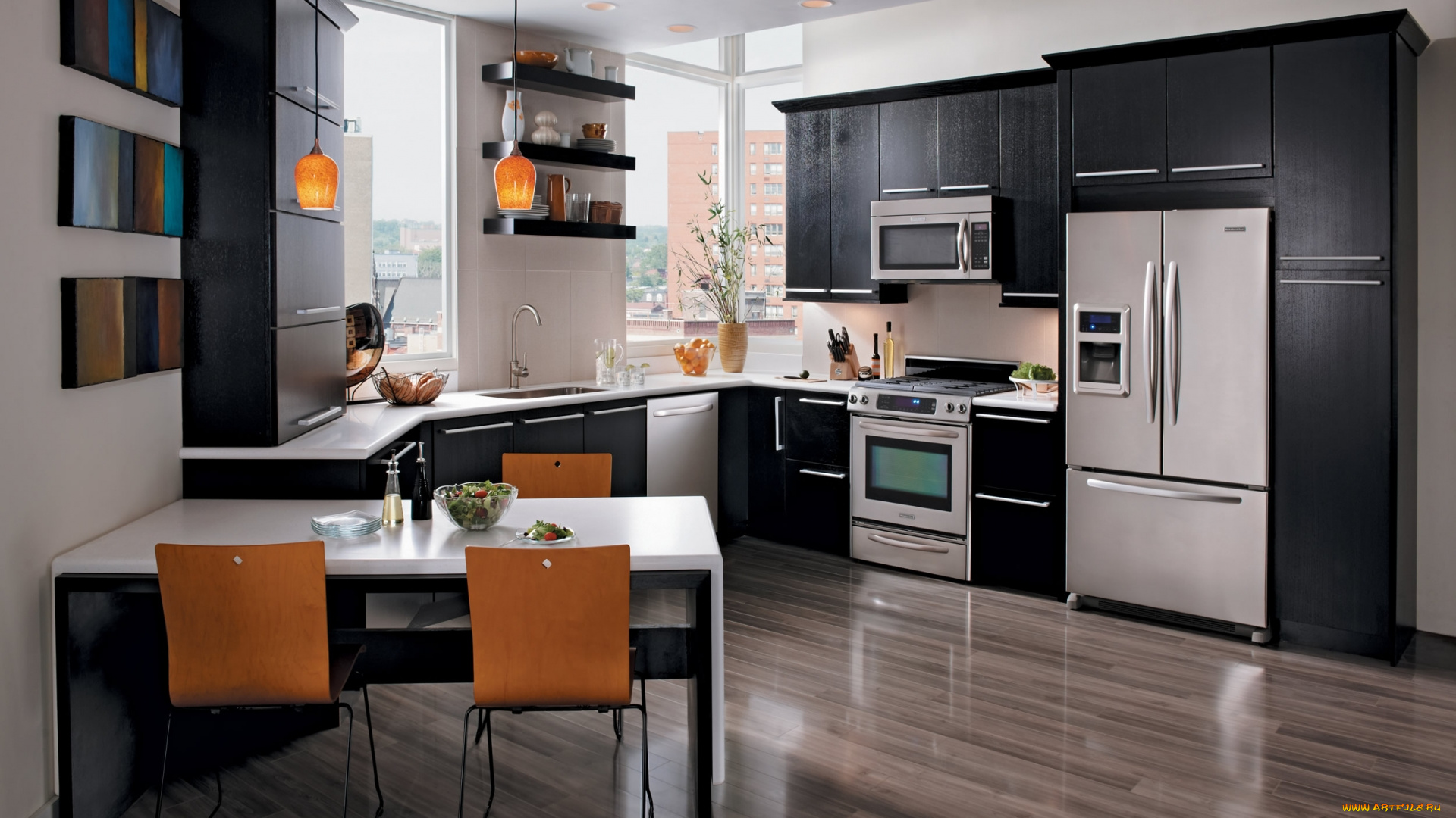 кухня, интерьер, мебель
