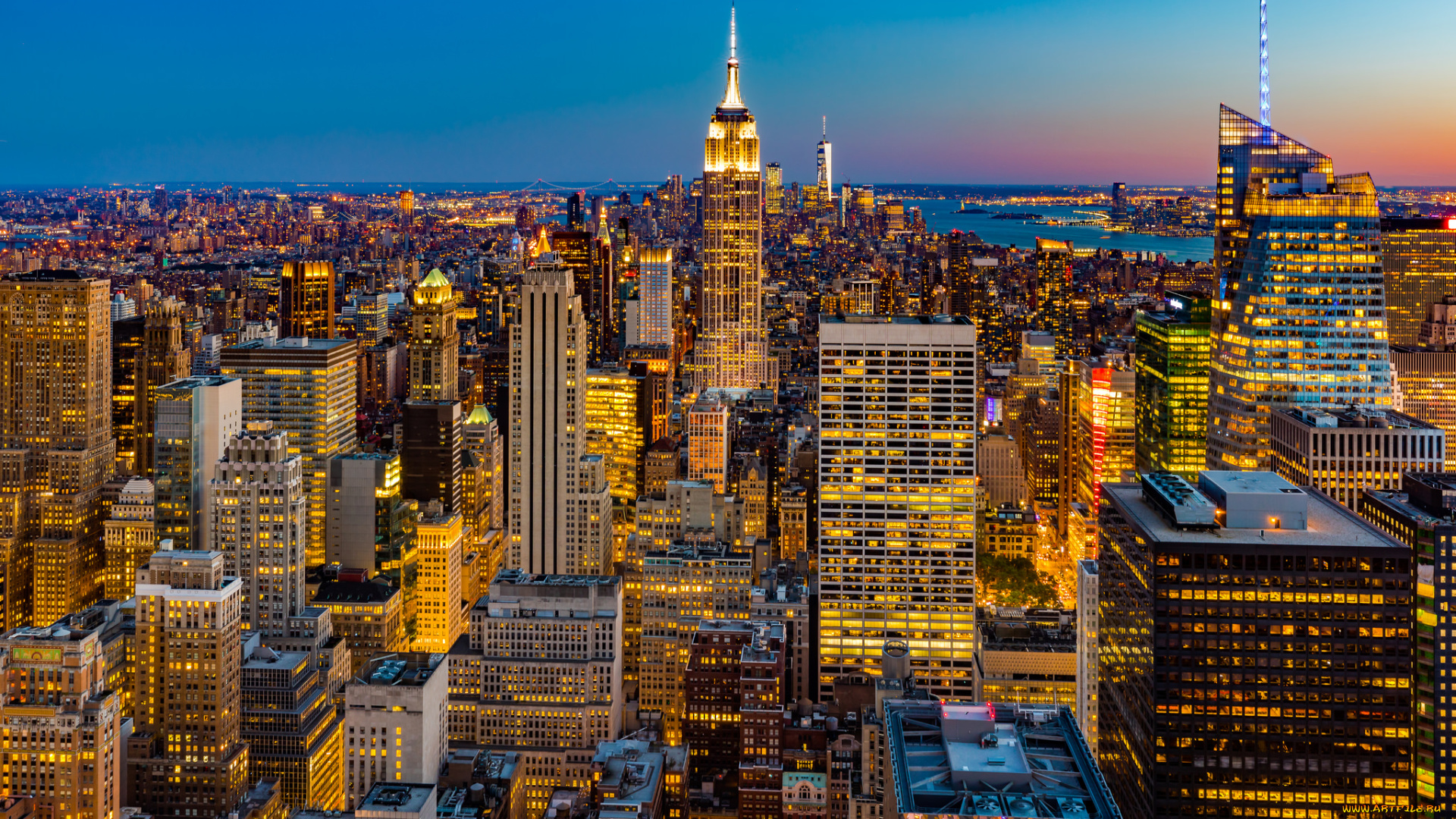 manhattan, города, нью-йорк, , сша, обзор