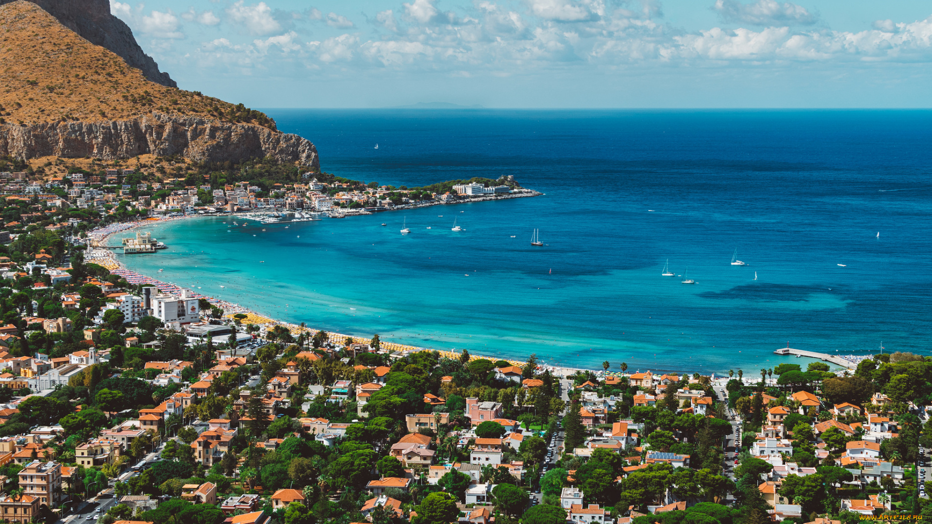 mondello, города, -, панорамы, простор