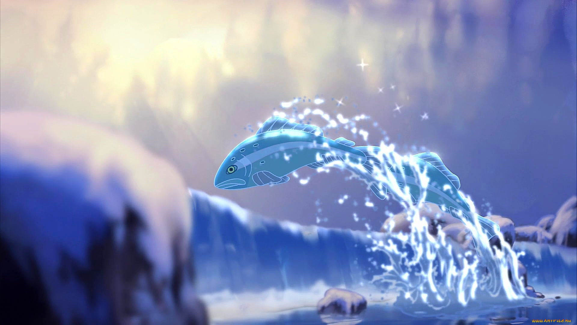 мультфильмы, bambi, 2, брызги, рыба