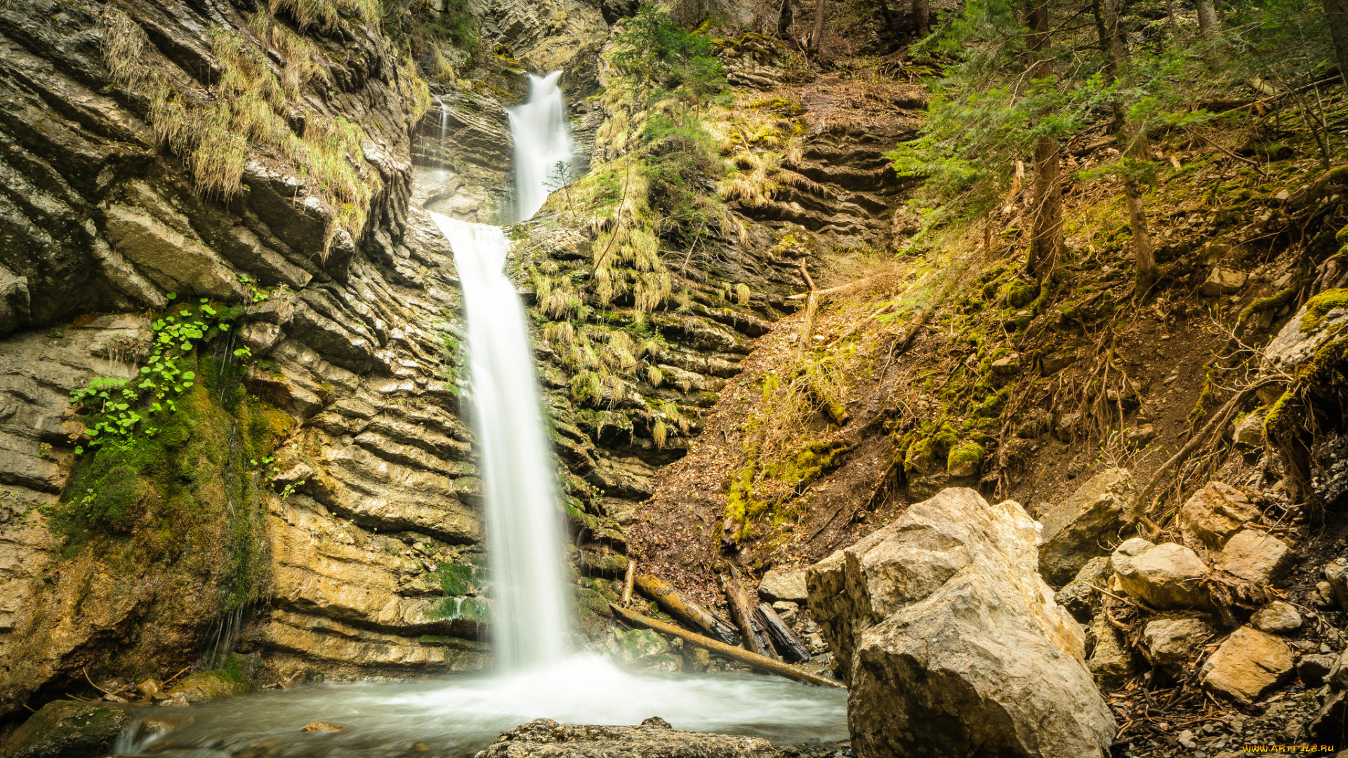природа, водопады, простор
