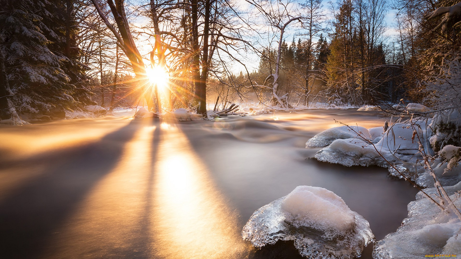 природа, зима, простор