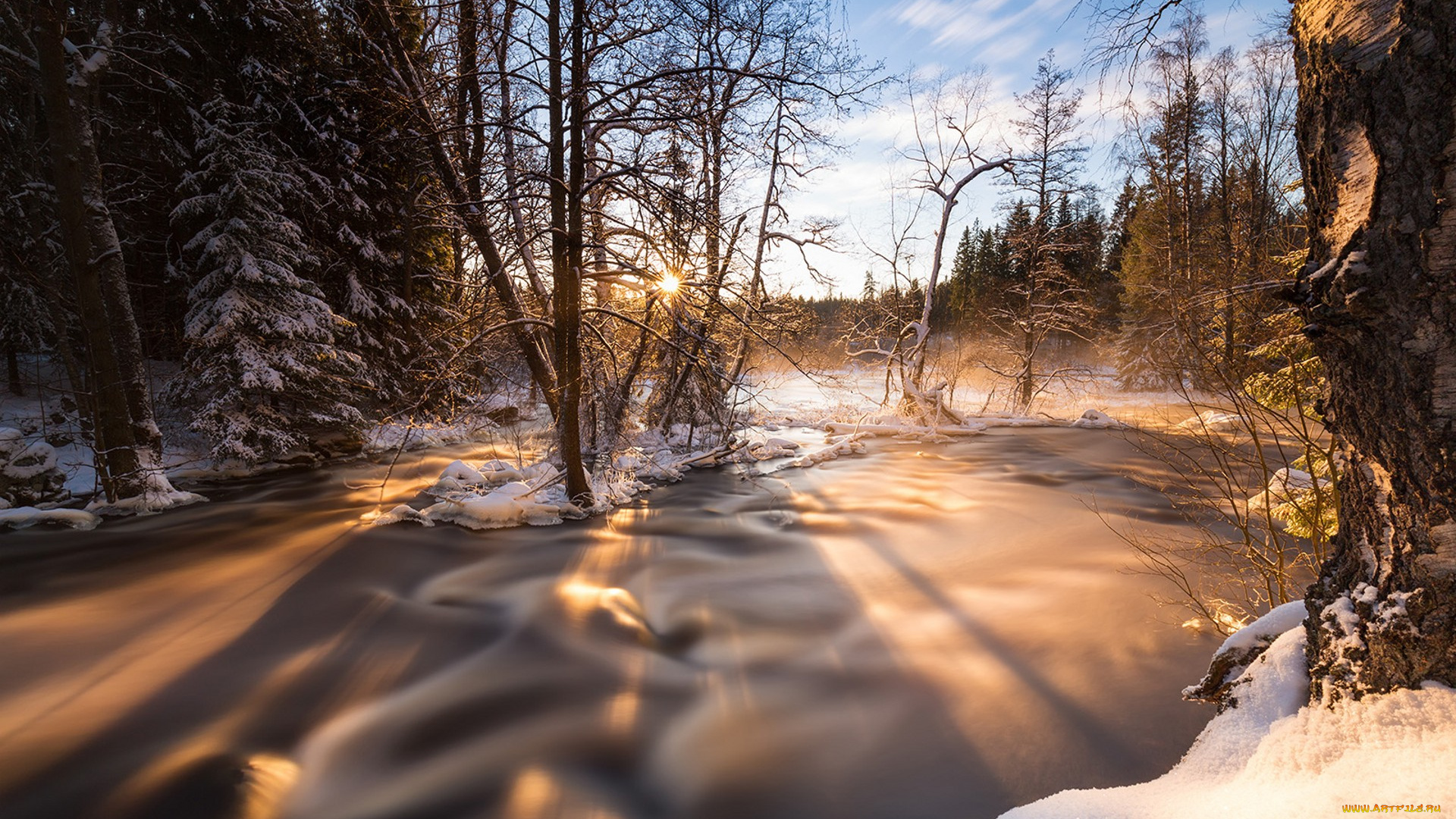 природа, зима, простор