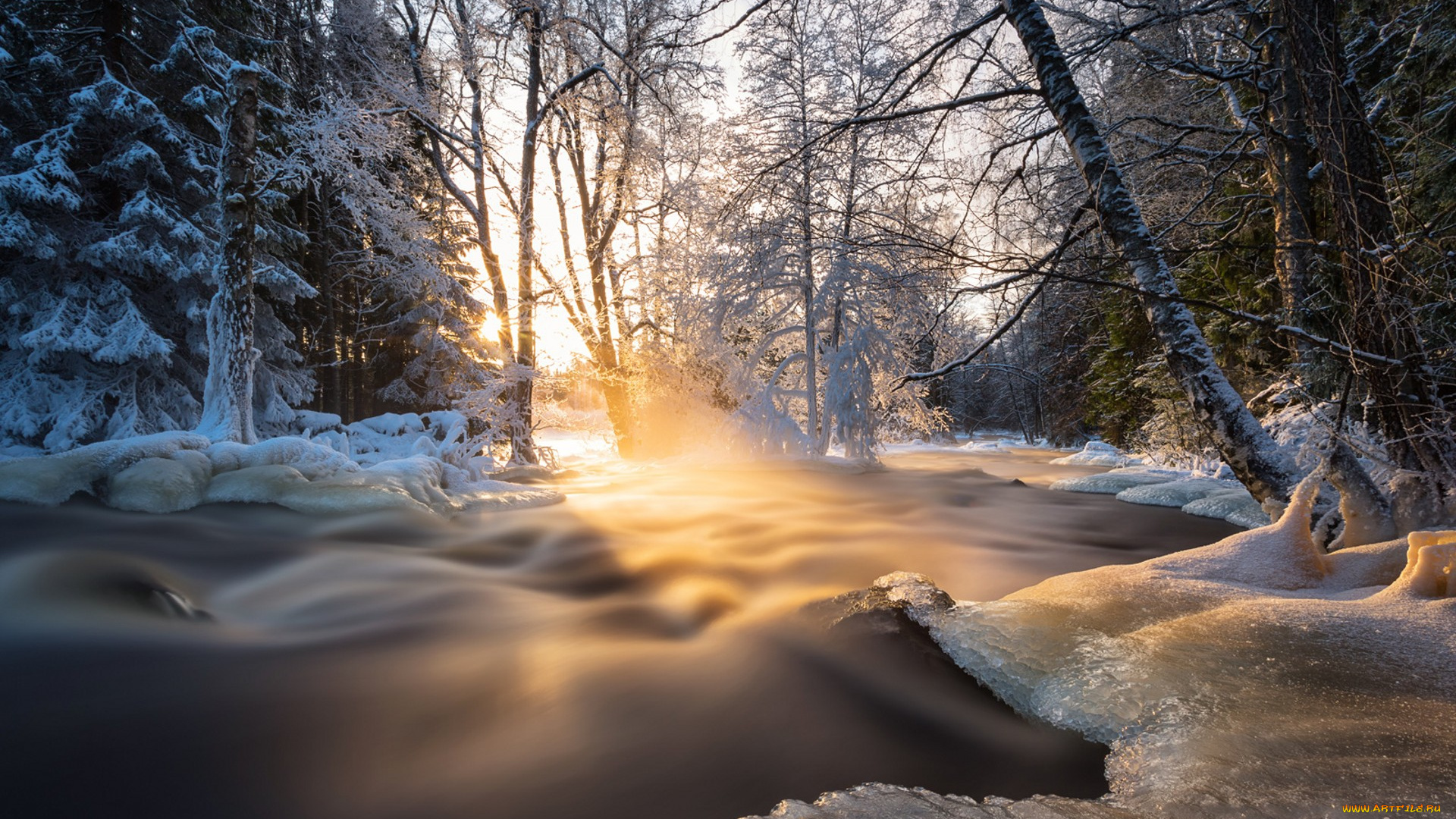 природа, зима, простор