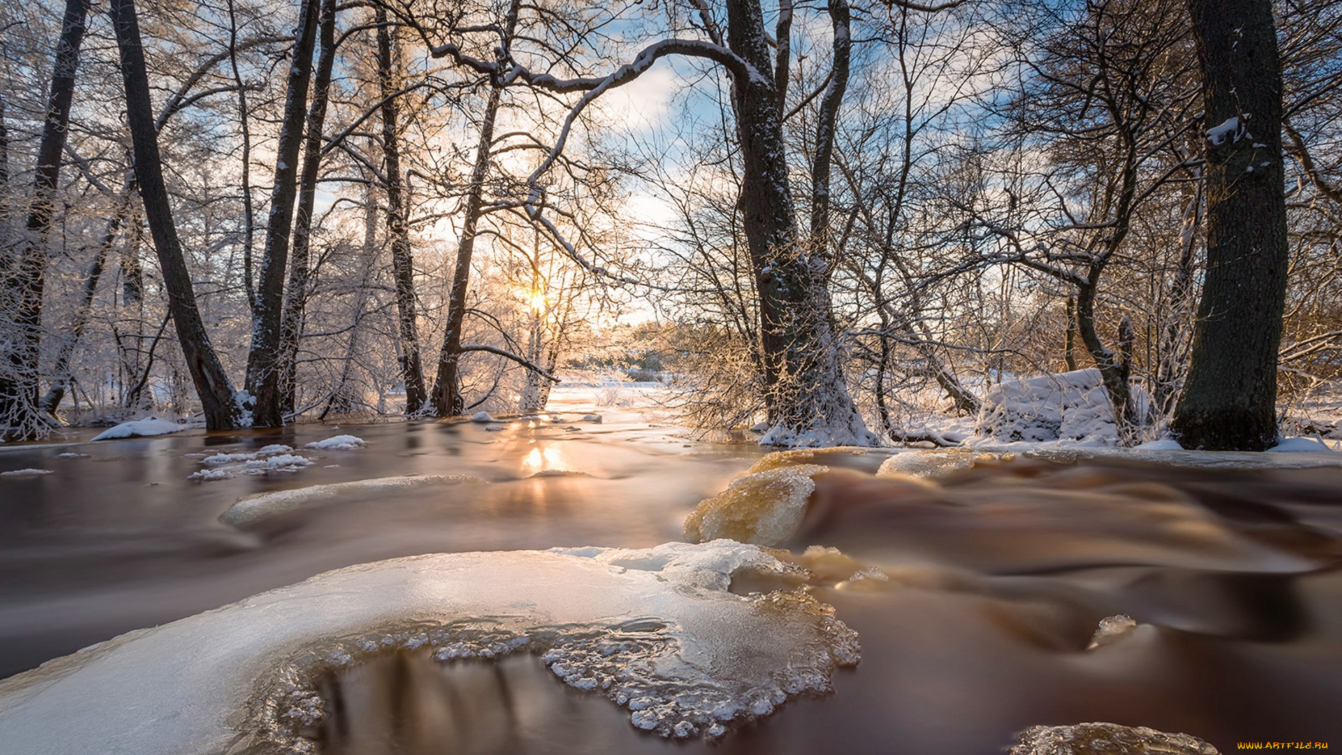 природа, зима, простор