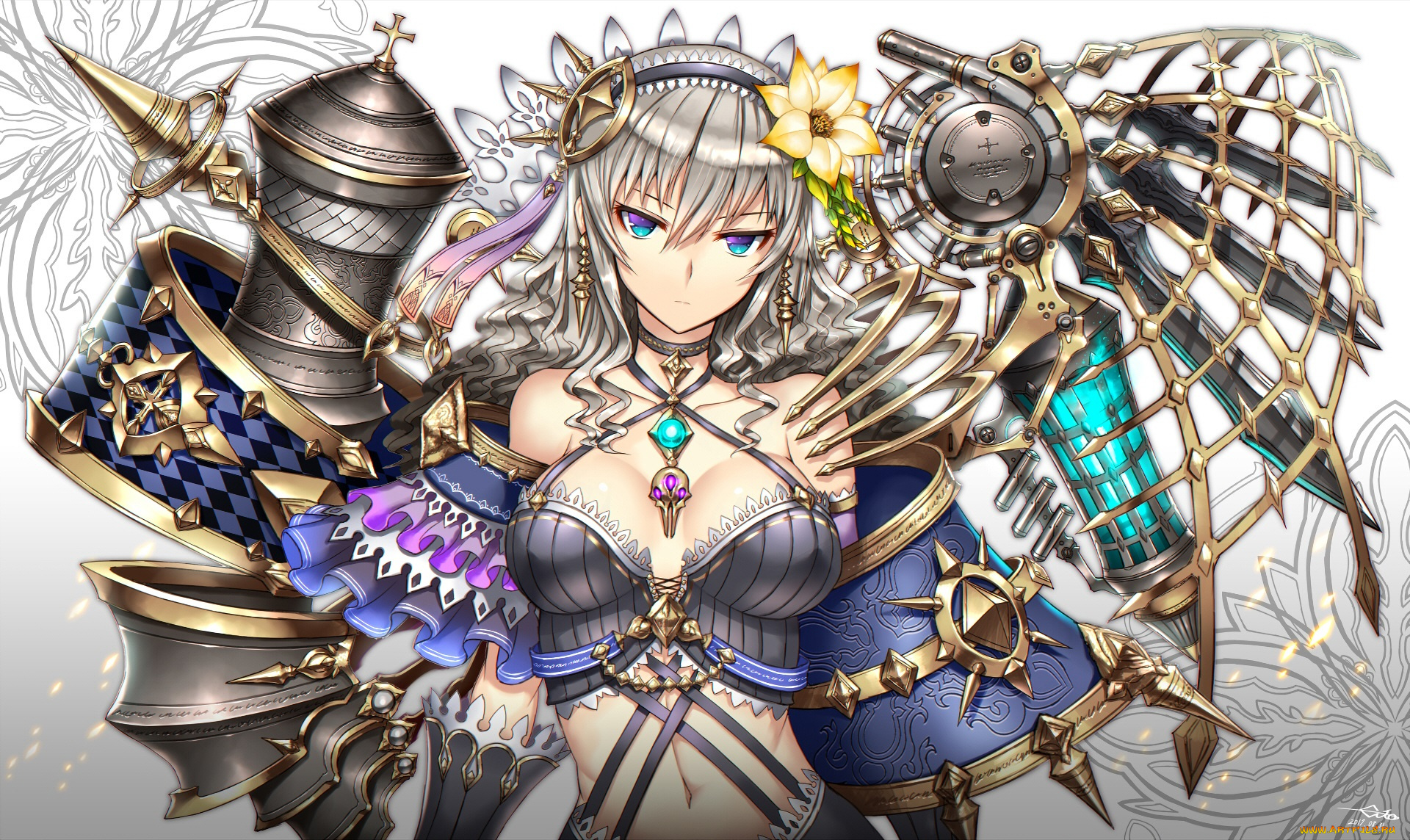 аниме, оружие, , техника, , технологии, девушка