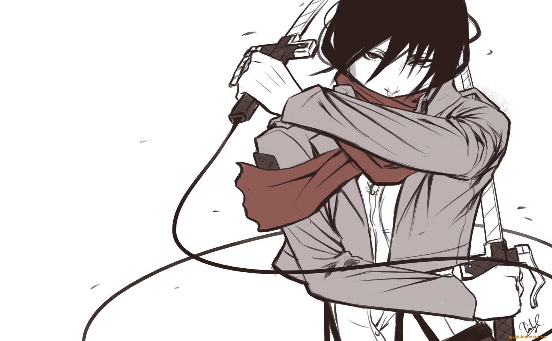 аниме, shingeki, no, kyojin, атака, титанов