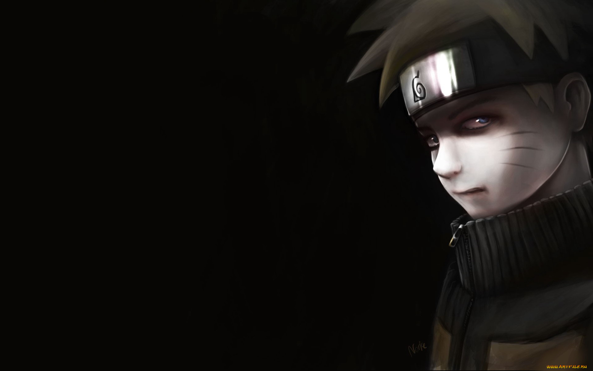 аниме, naruto, куртка, узумаки, блондин, взгляд, наруто