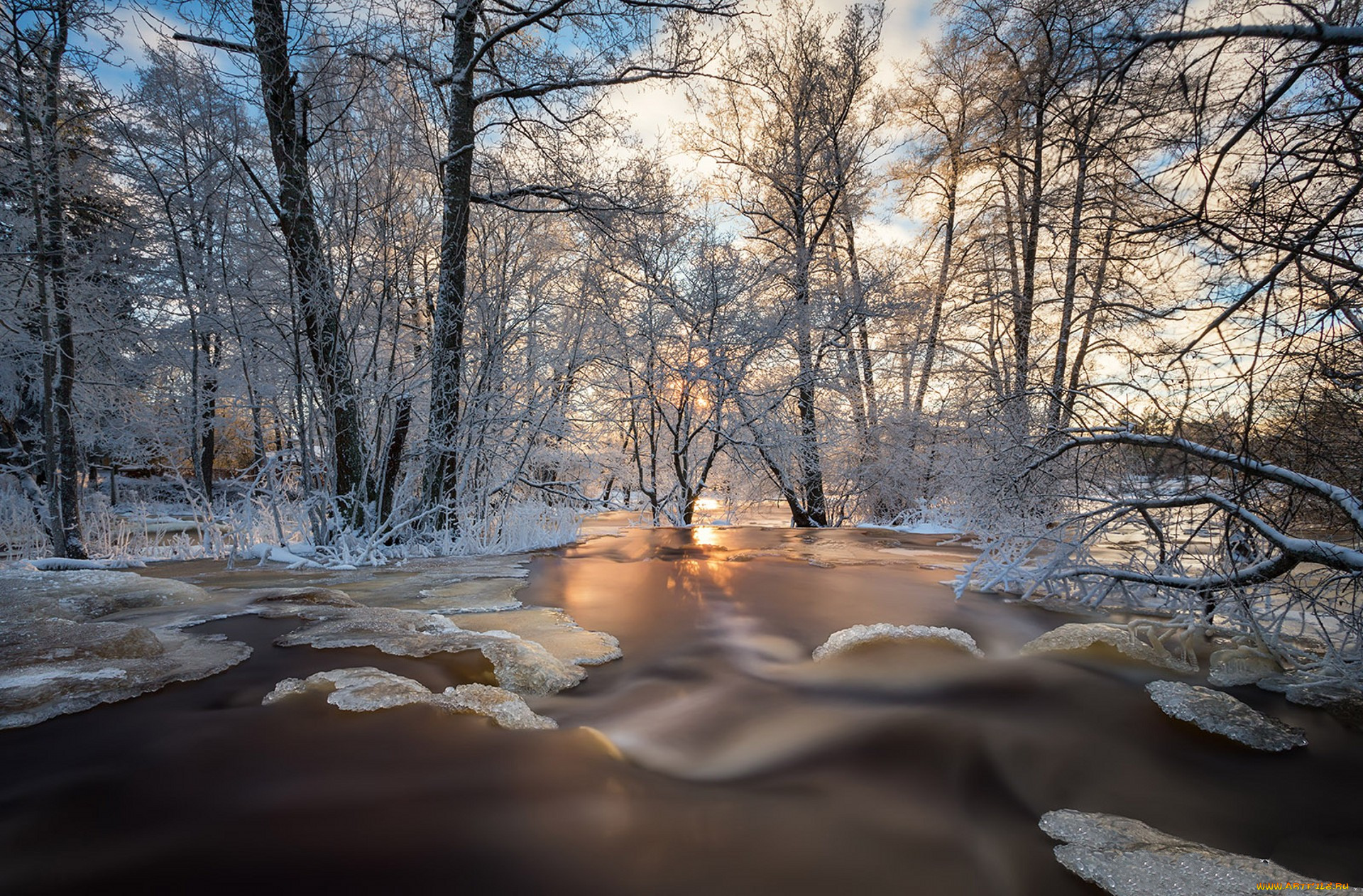 природа, зима, простор