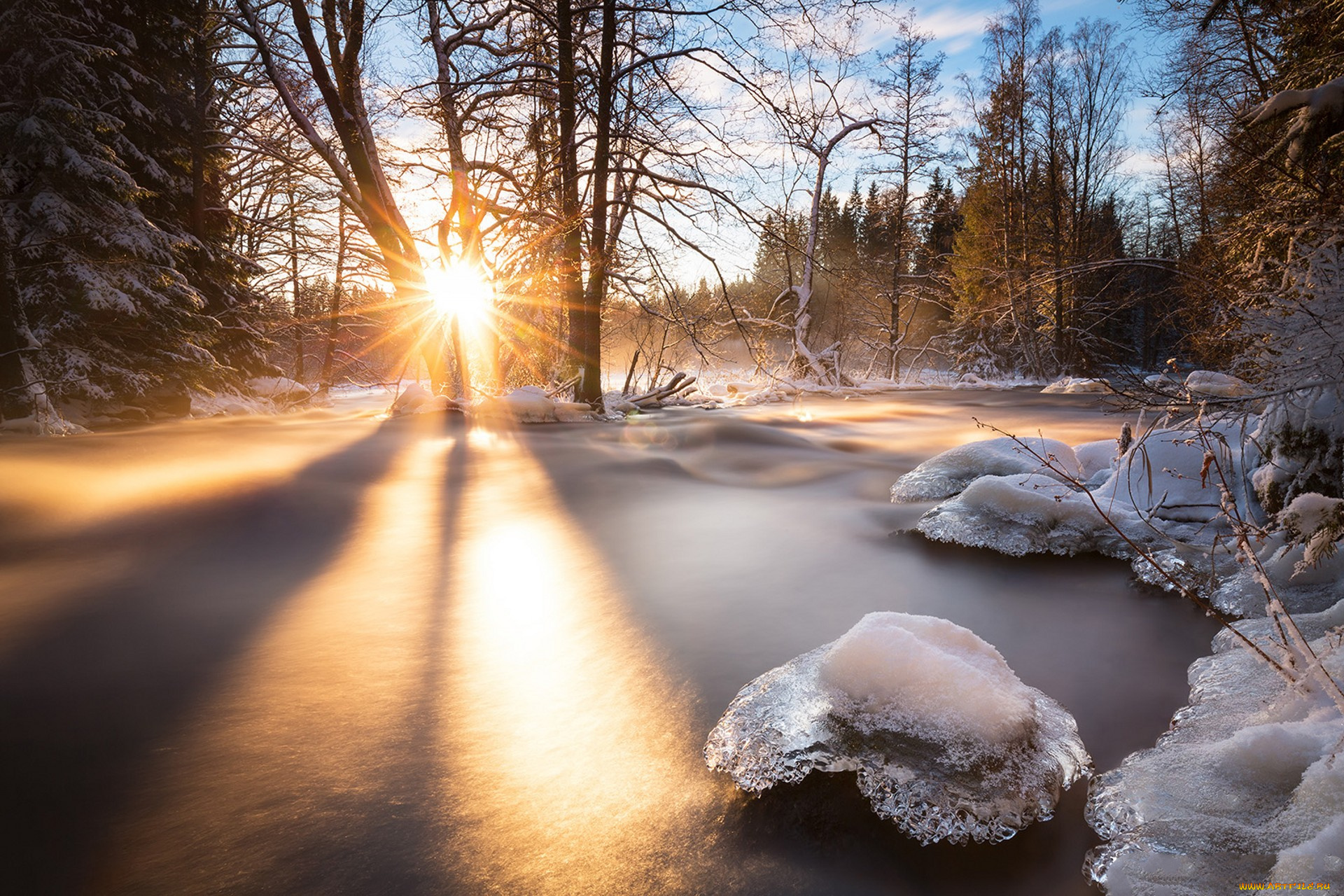 природа, зима, простор