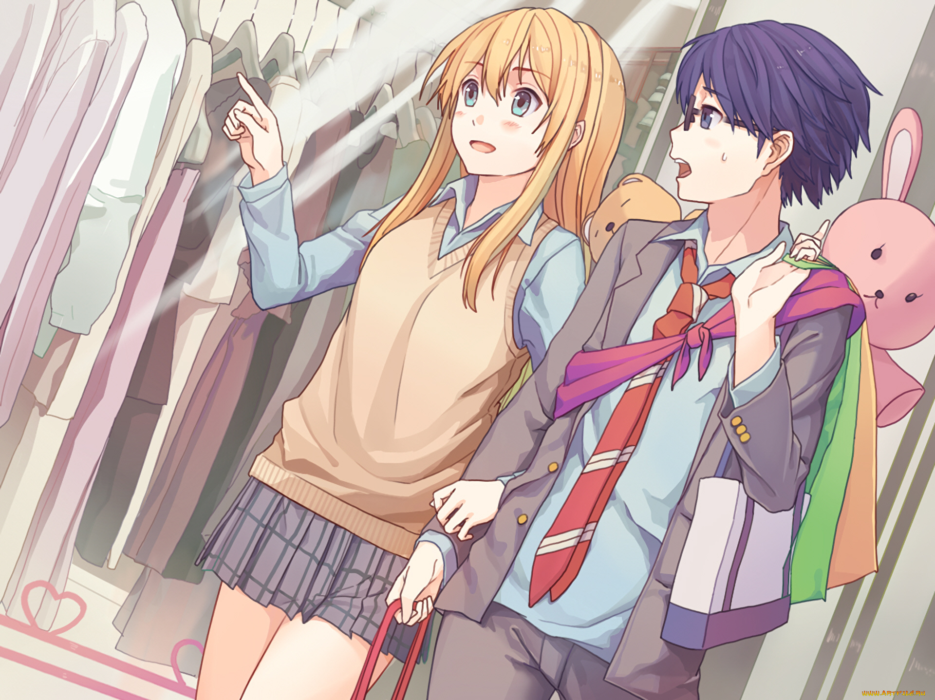 аниме, shigatsu, wa, kimi, no, uso, твоя, апрельская, ложь