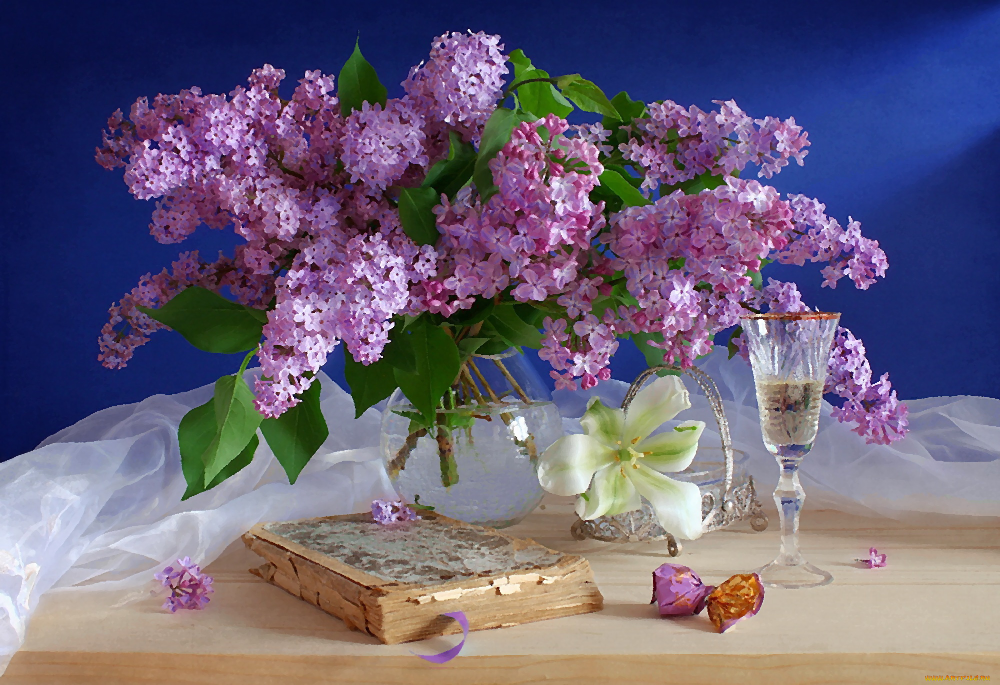 разное, компьютерный, дизайн, букет, композиция, натюрморт, сирень