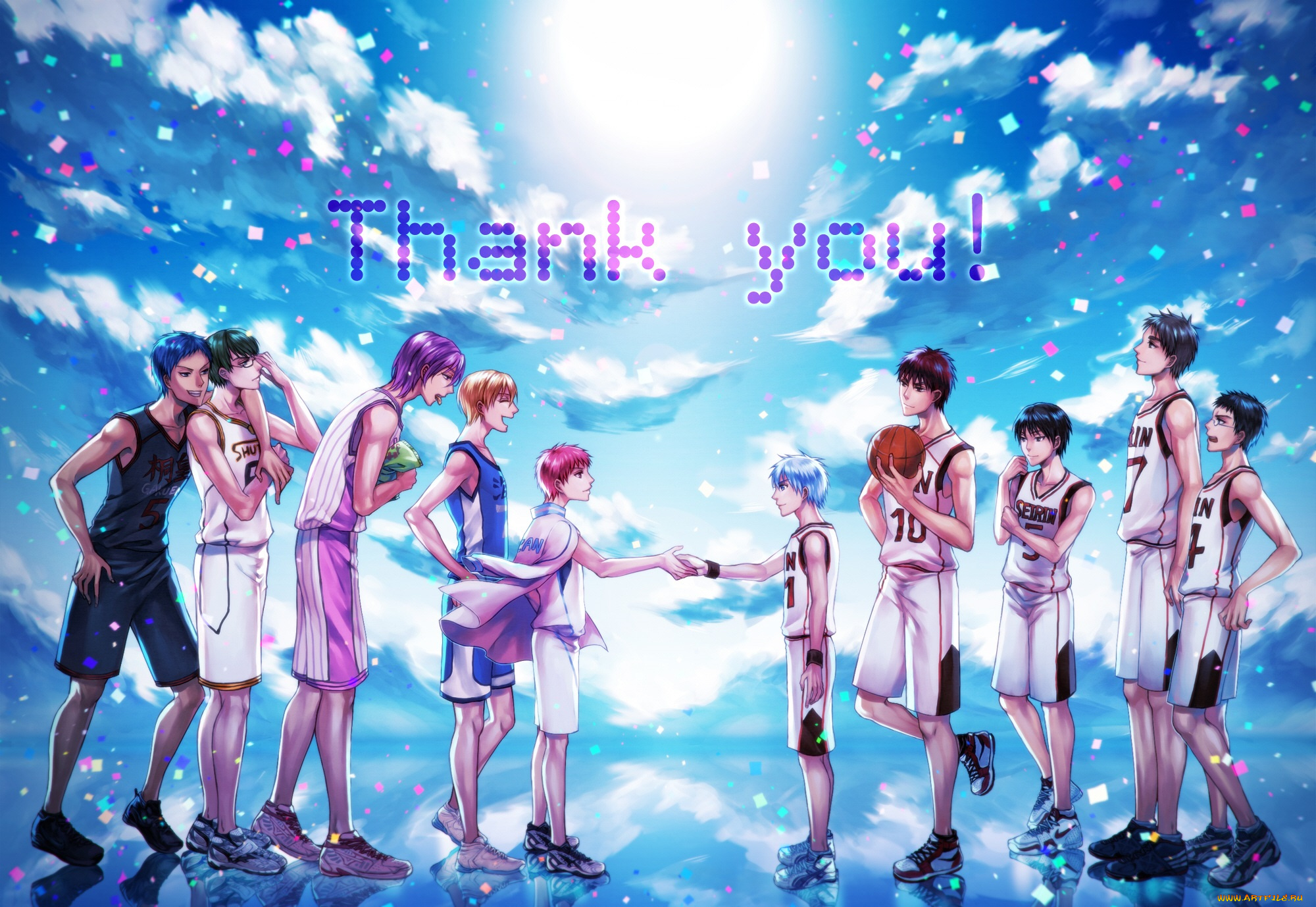 аниме, kuroko, no, baske, баскетбол