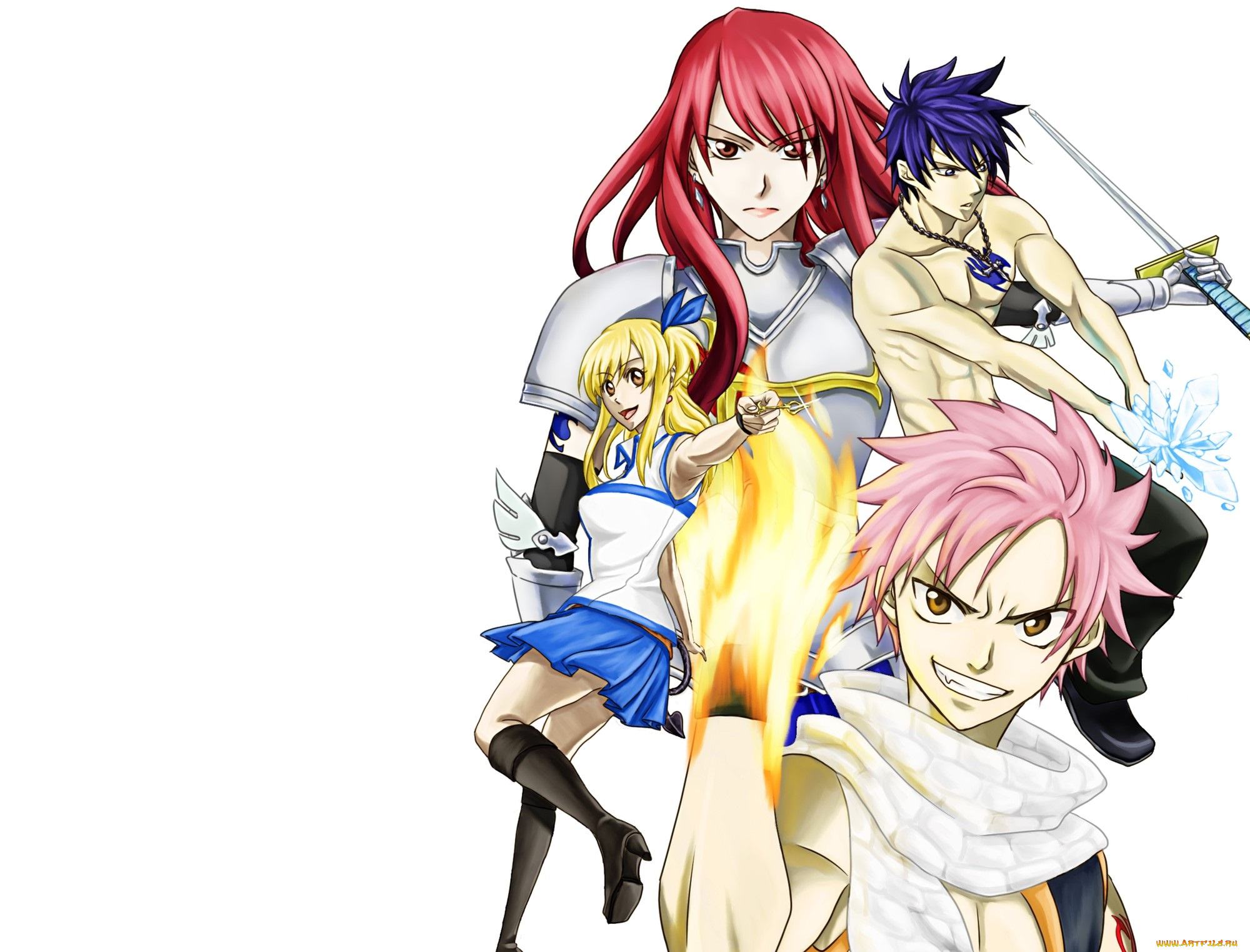 аниме, fairy, tail, хвост, феи