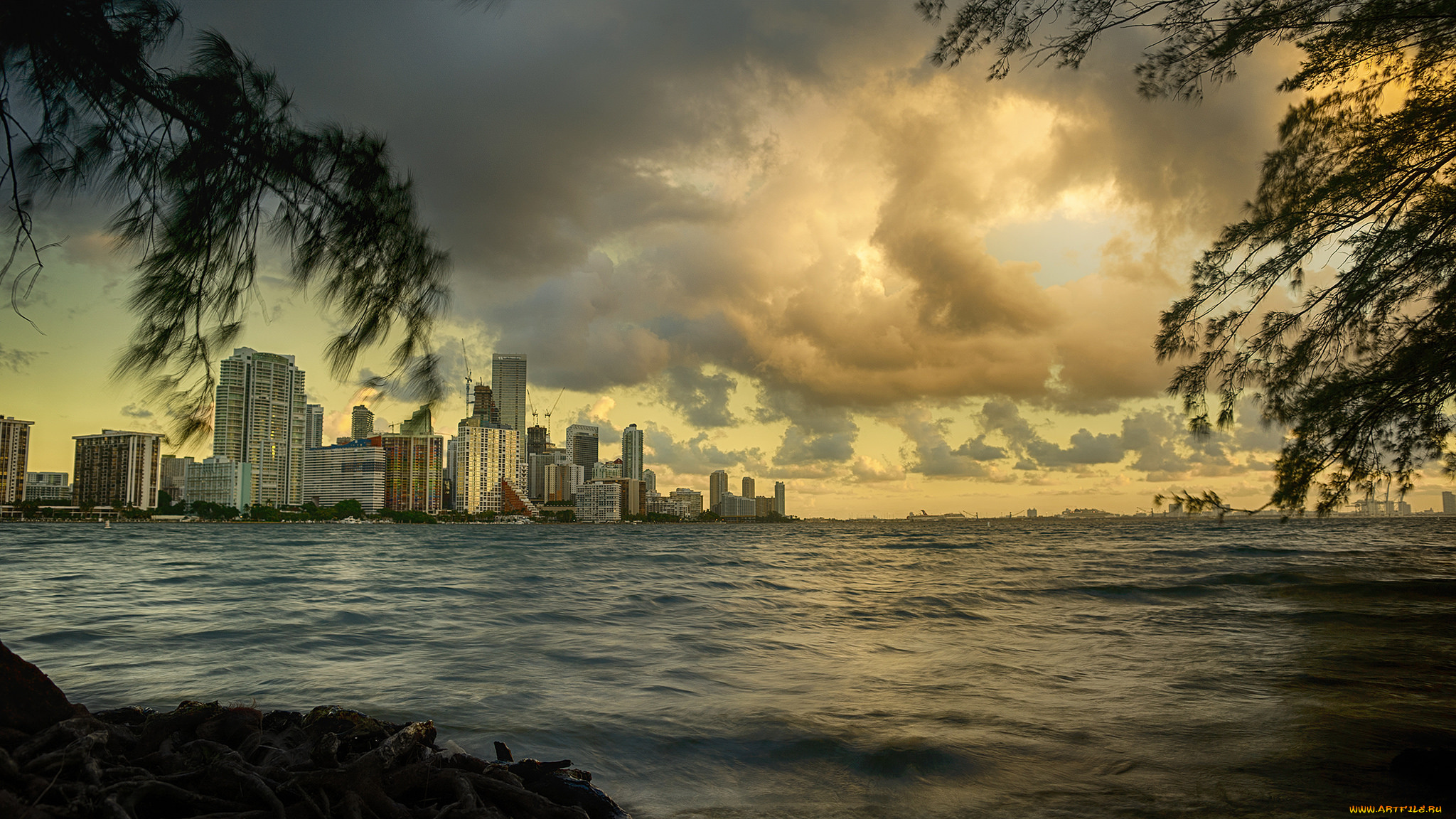 miami, города, -, пейзажи, простор