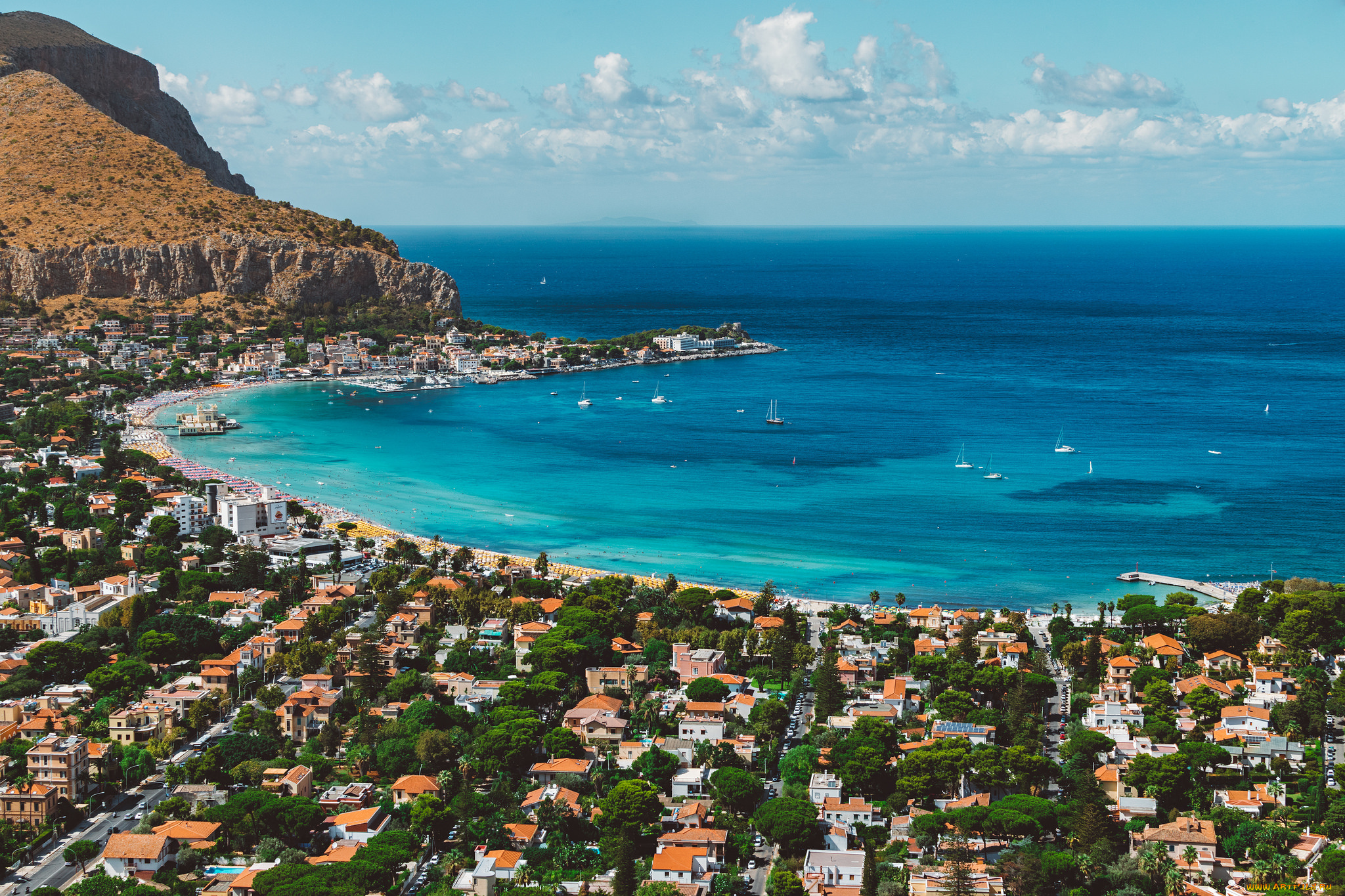 mondello, города, -, панорамы, простор